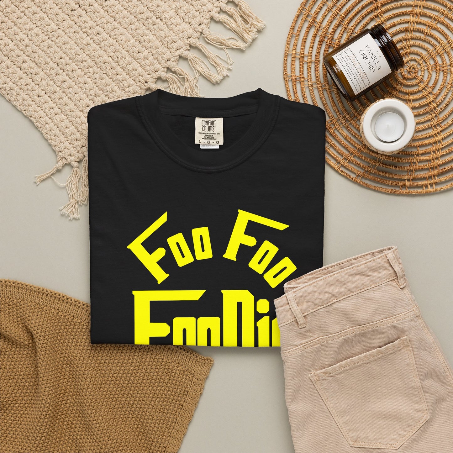 L.O.E.F FOO FOO FOODIE Unisex Tee shirt (Yellow)