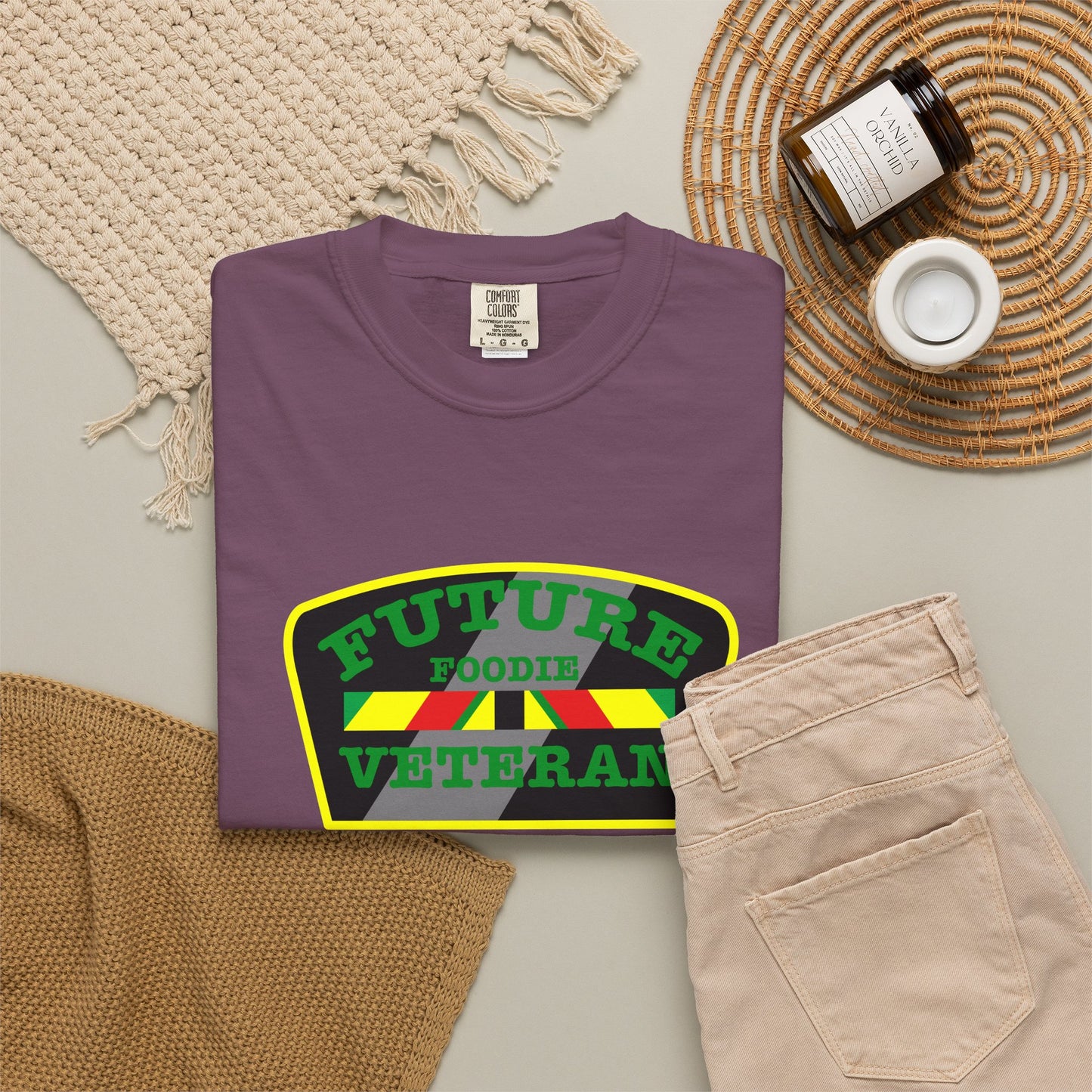 L.O.E.F Future Foodie Veteran Unisex Tee Shirt (Green)
