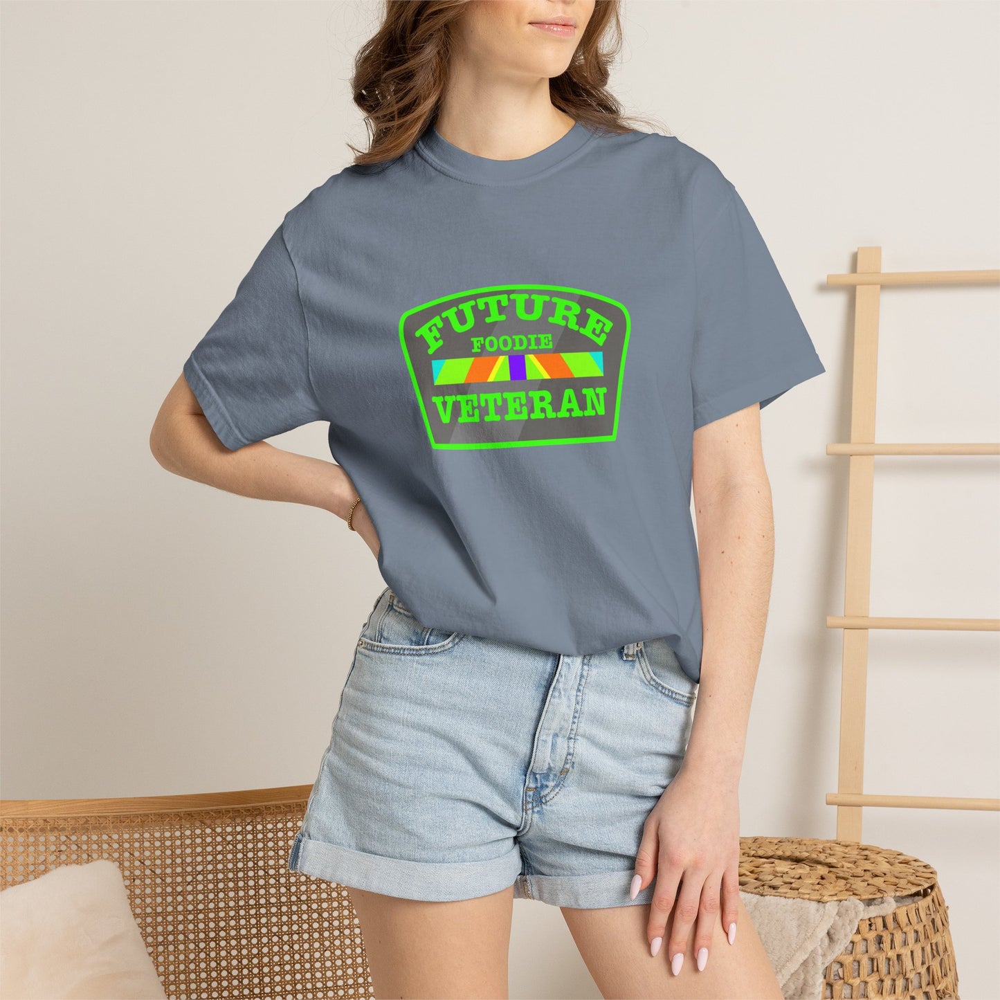 L.O.E.F Future Foodie Veteran Tee Shirt  (Neon Green)