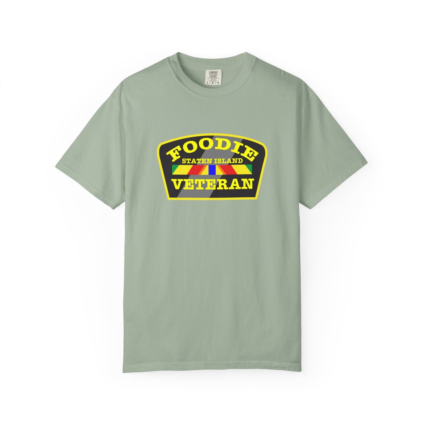 L.O.E.F Foodie Veteran STATEN ISLAND Unisex Tee Shirt (Yellow)