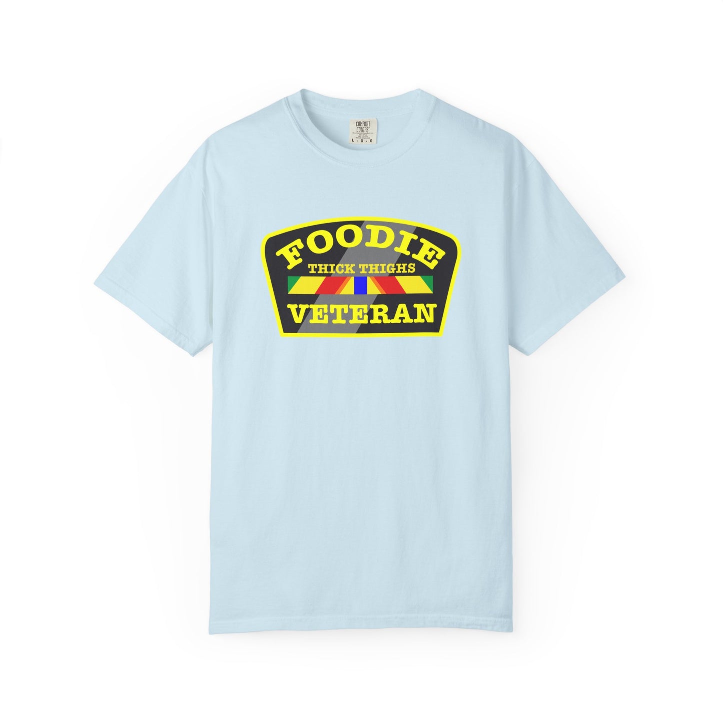 L.O.E.F Foodie Veteran THICK THIGHS Unisex Tee Shirt (Yellow)