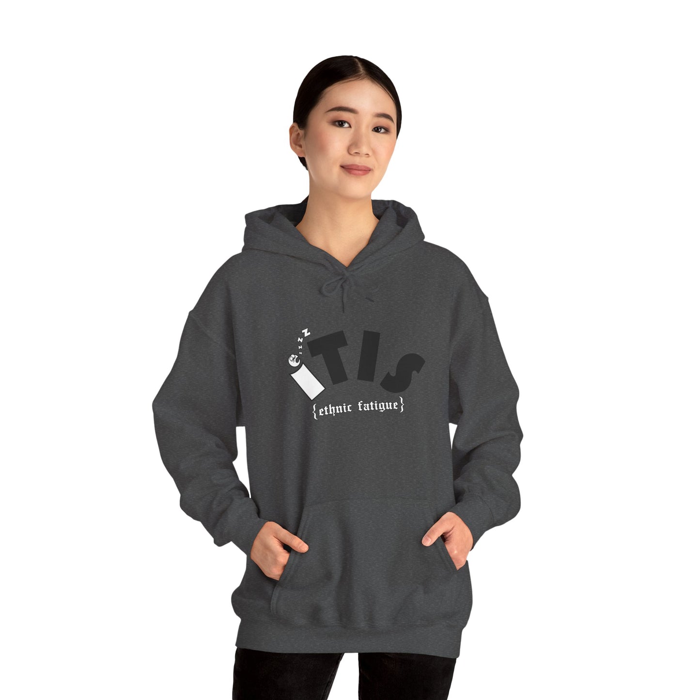 L.O.E.F ITIS Unisex Hooded Sweatshirt (White and Black)