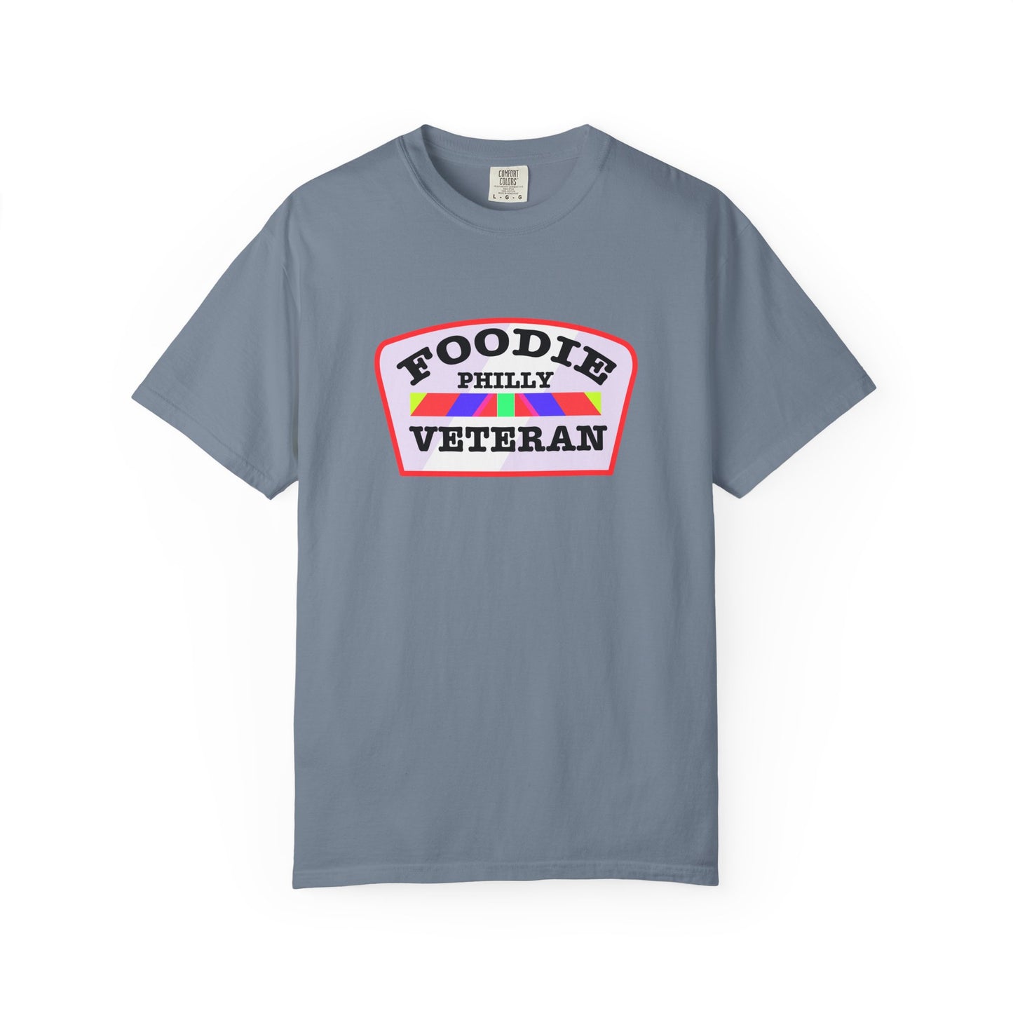 L.O.E.F Foodie Veteran PHILLY Unisex Tee Shirt (Soft Pink)
