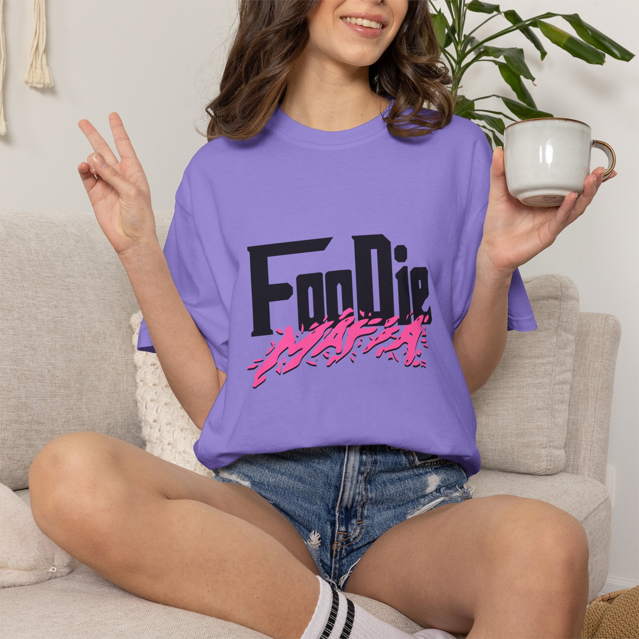 L.O.E.F Foodie Mafia Tee Shirt (Hot Pink)