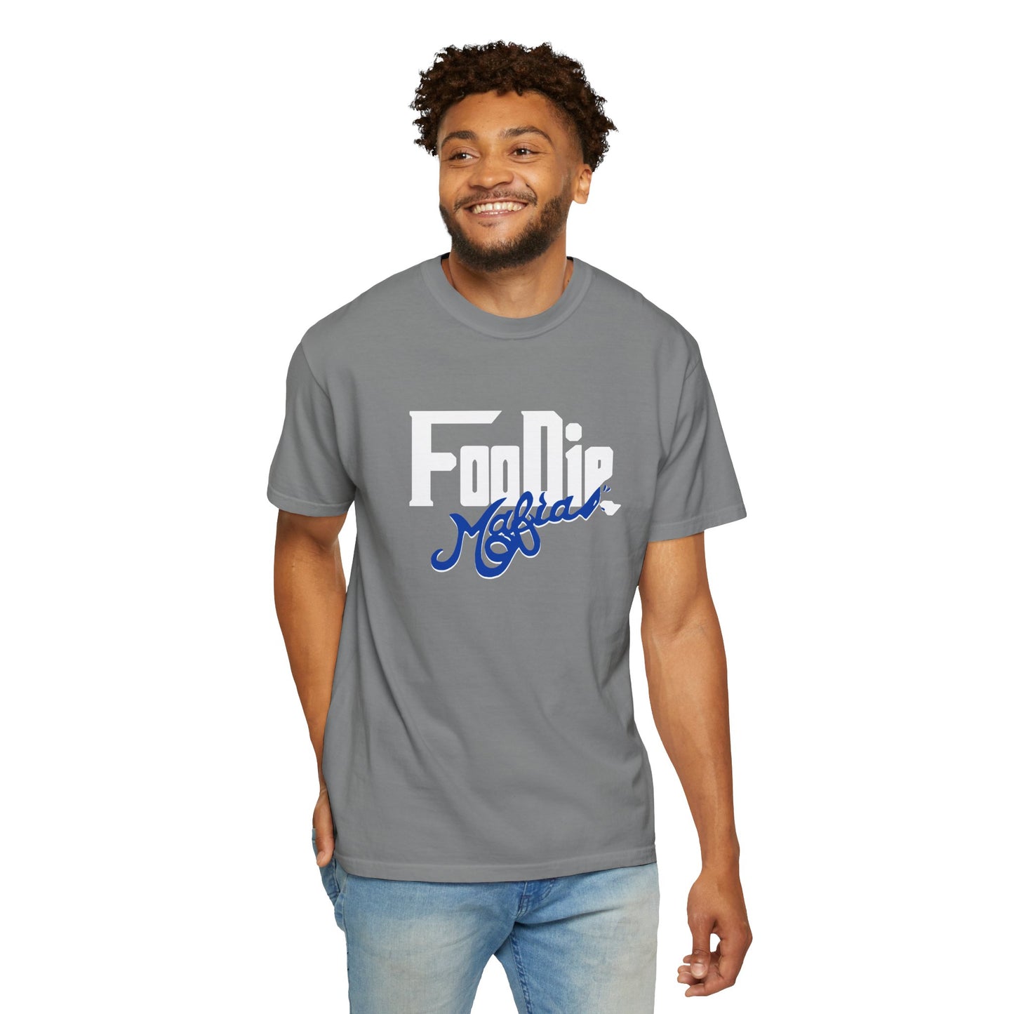 L.O.E.F Foodie Mafia Unisex Tee Shirt  (Dark Blue)