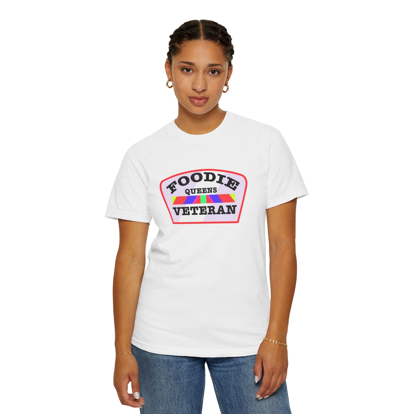 L.O.E.F Foodie Veteran QUEENS Unisex Tee Shirt (Soft Pink)