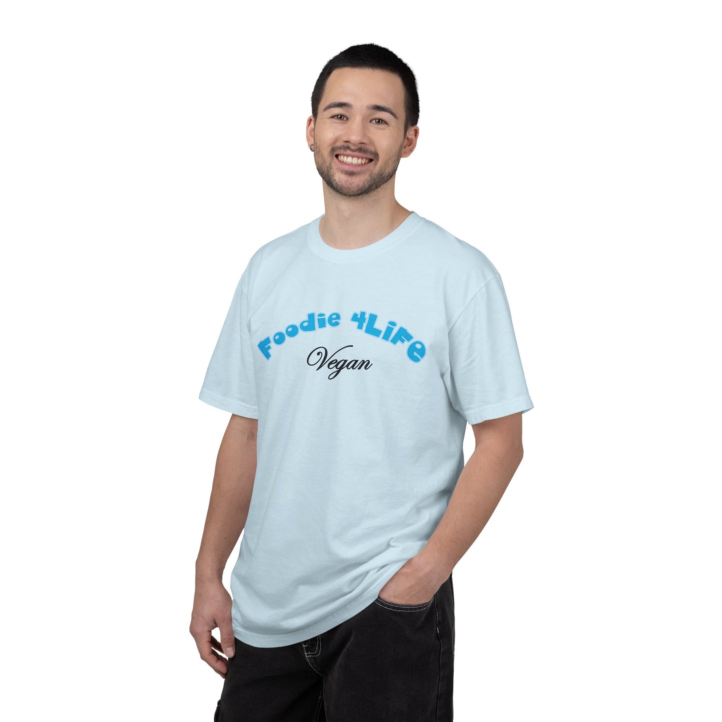 L.O.E.F Foodie 4Life Vegan Unisex Tee Shirt (Sky Blue)