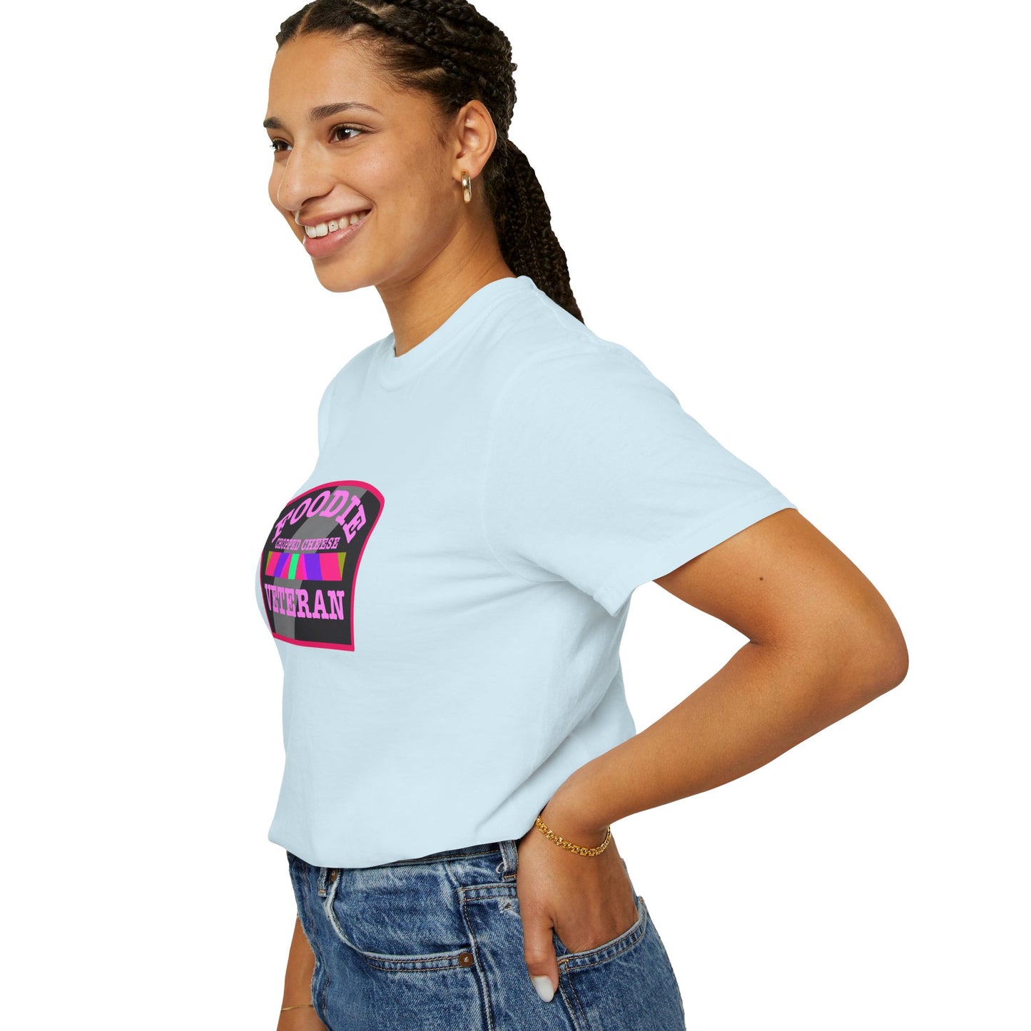L.O.E.F Foodie Veteran Chopped Cheese Unisex Tee Shirt (Pink)