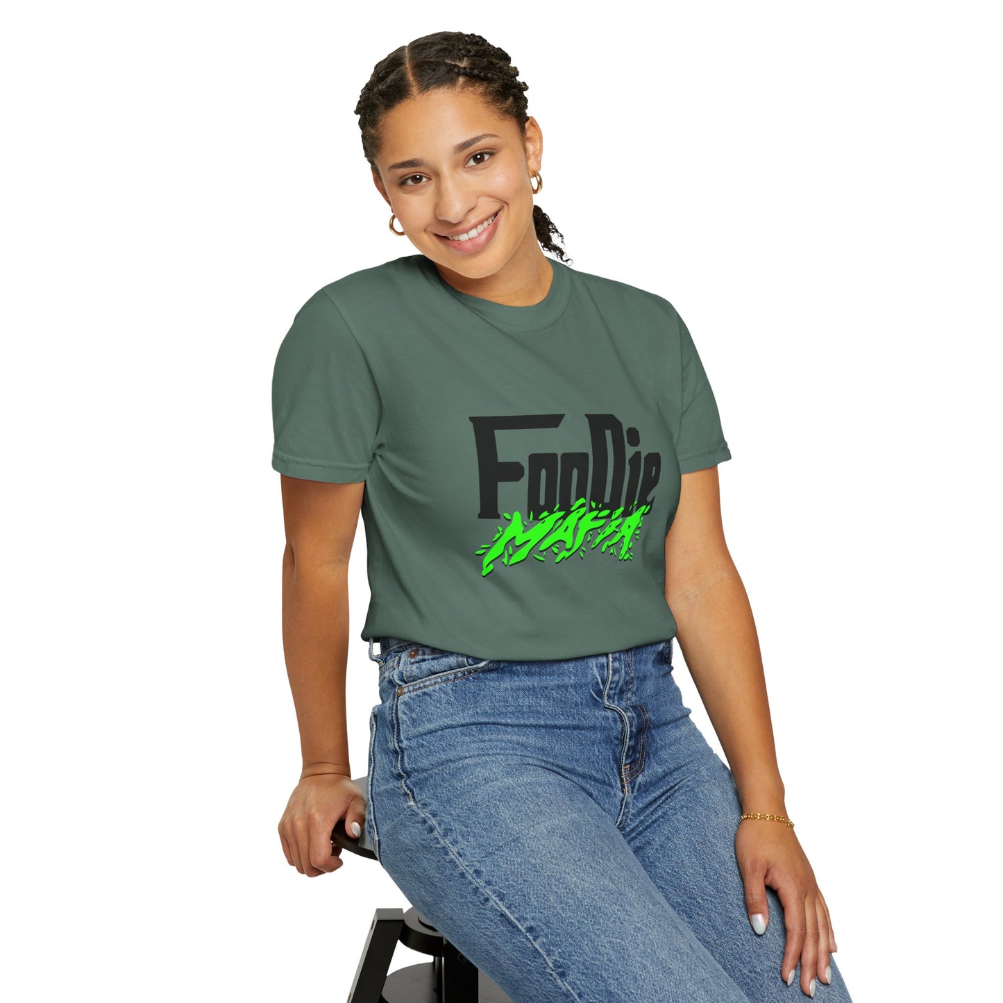 L.O.E.F Foodie Mafia Tee Shirt (Neon Green)
