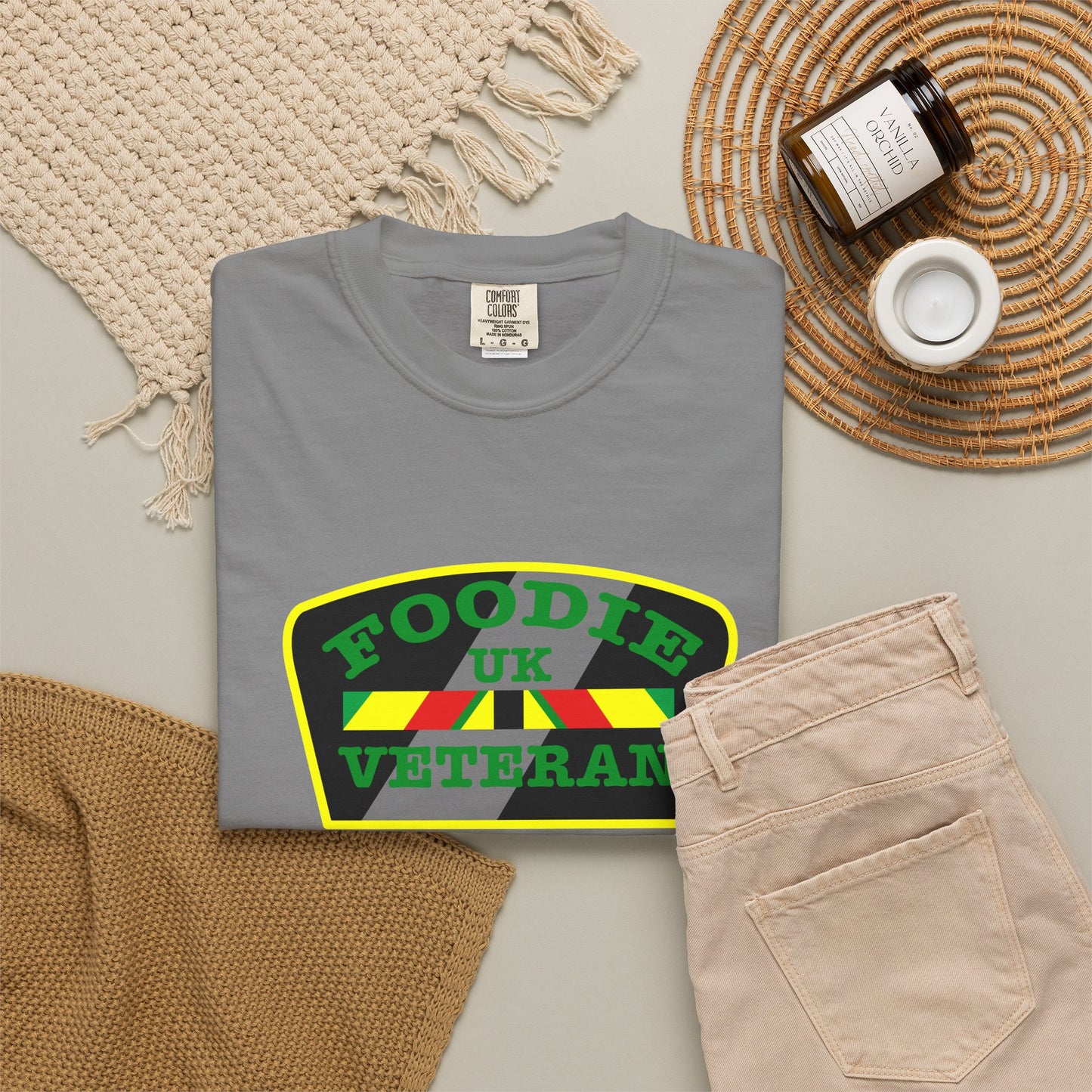 L.O.E.F Foodie Veteran UK Unisex Tee Shirt (Green)