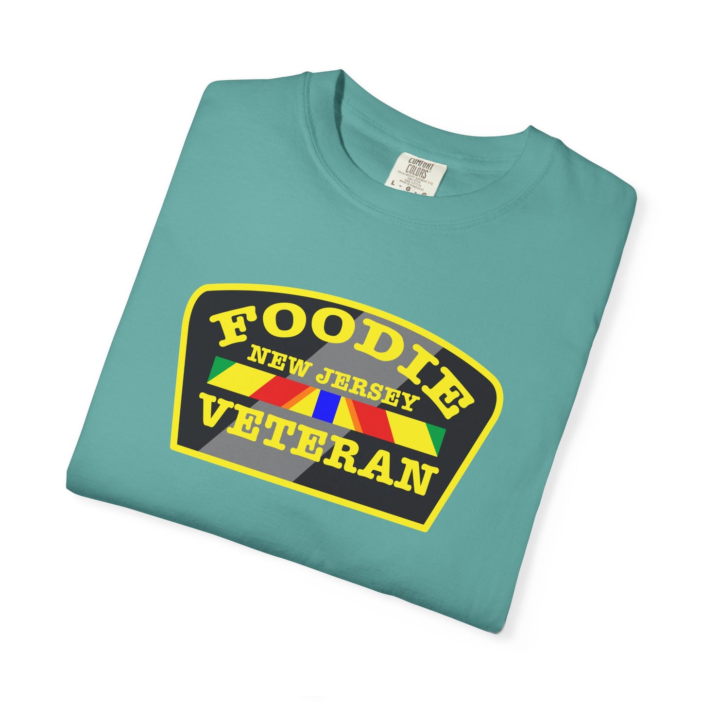 L.O.E.F Foodie Veteran NEW JERSEY Unisex Tee Shirt (Yellow)