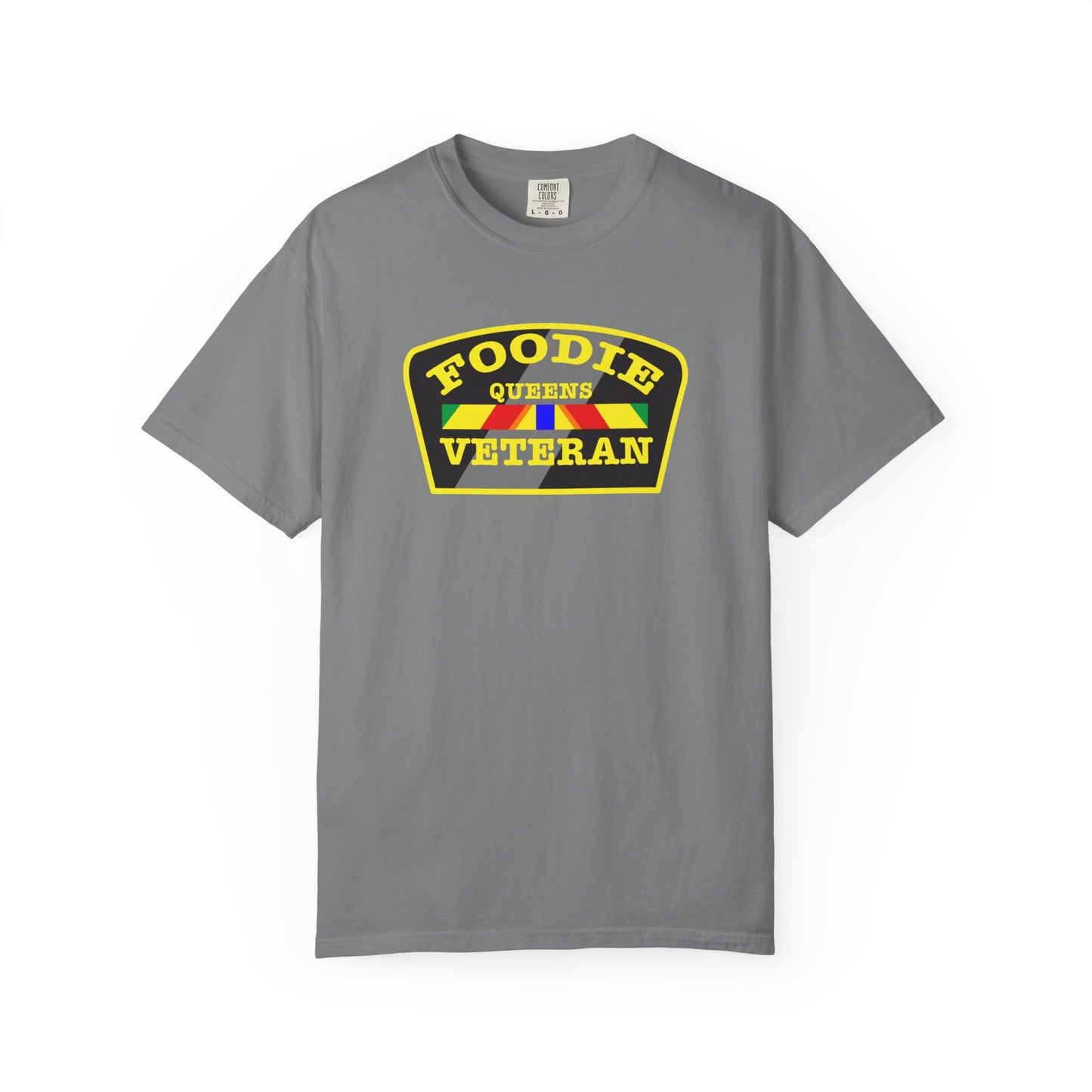 L.O.E.F Foodie Veteran QUEENS Unisex Tee Shirt (Yellow)
