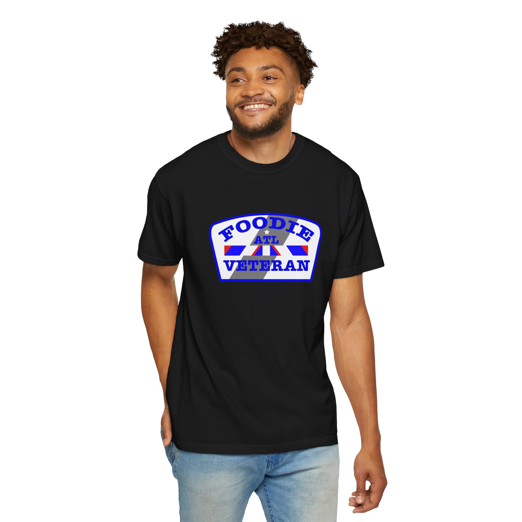 L.O.E.F Foodie Veteran ATL Unisex Tee Shirt (Blue)