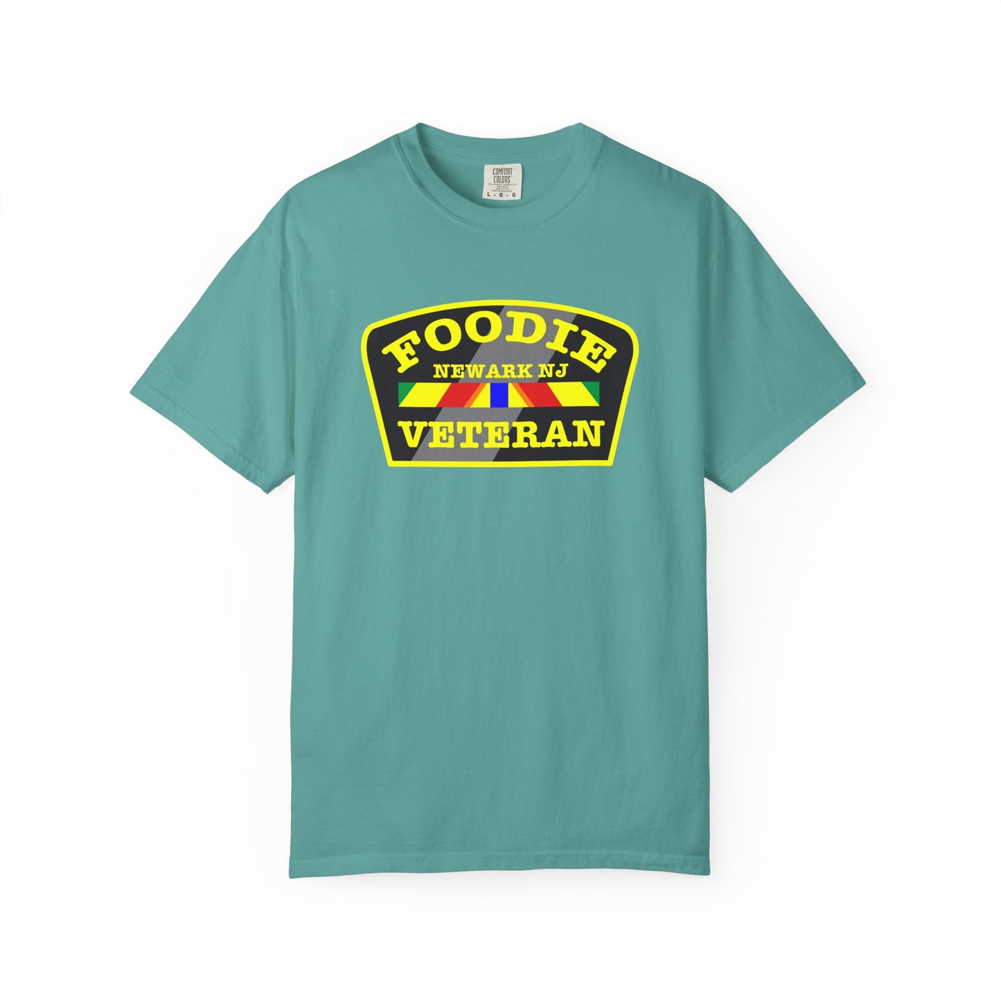 L.O.E.F Foodie Veteran NEWARK NJ Unisex Tee Shirt (Yellow)