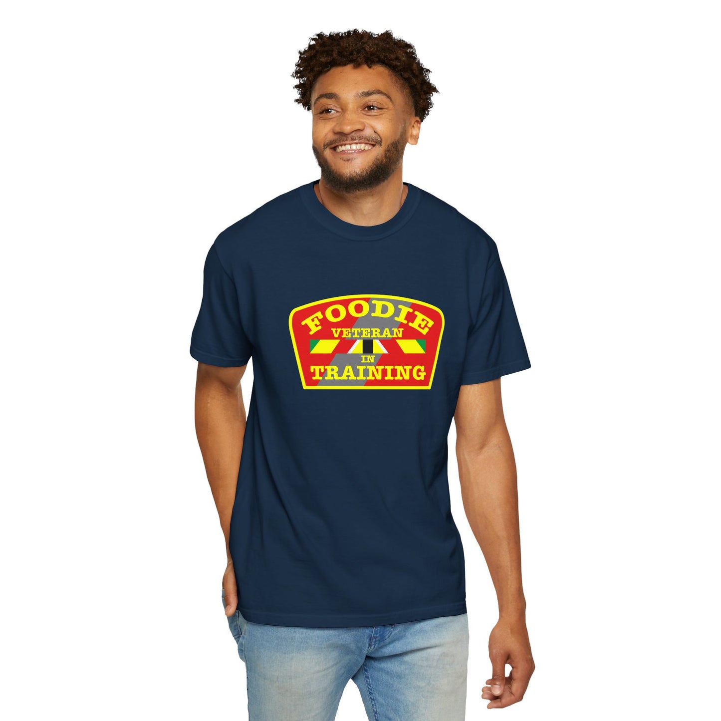 L.O.E.F Foodie Veteran IN TRAINING Unisex Tee Shirt (Yellow)
