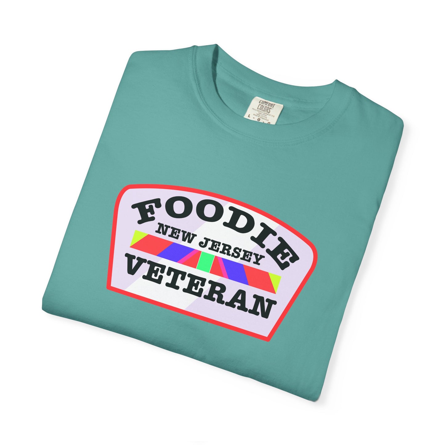 L.O.E.F Foodie Veteran NEW JERSEY Unisex Tee Shirt (Soft Pink)