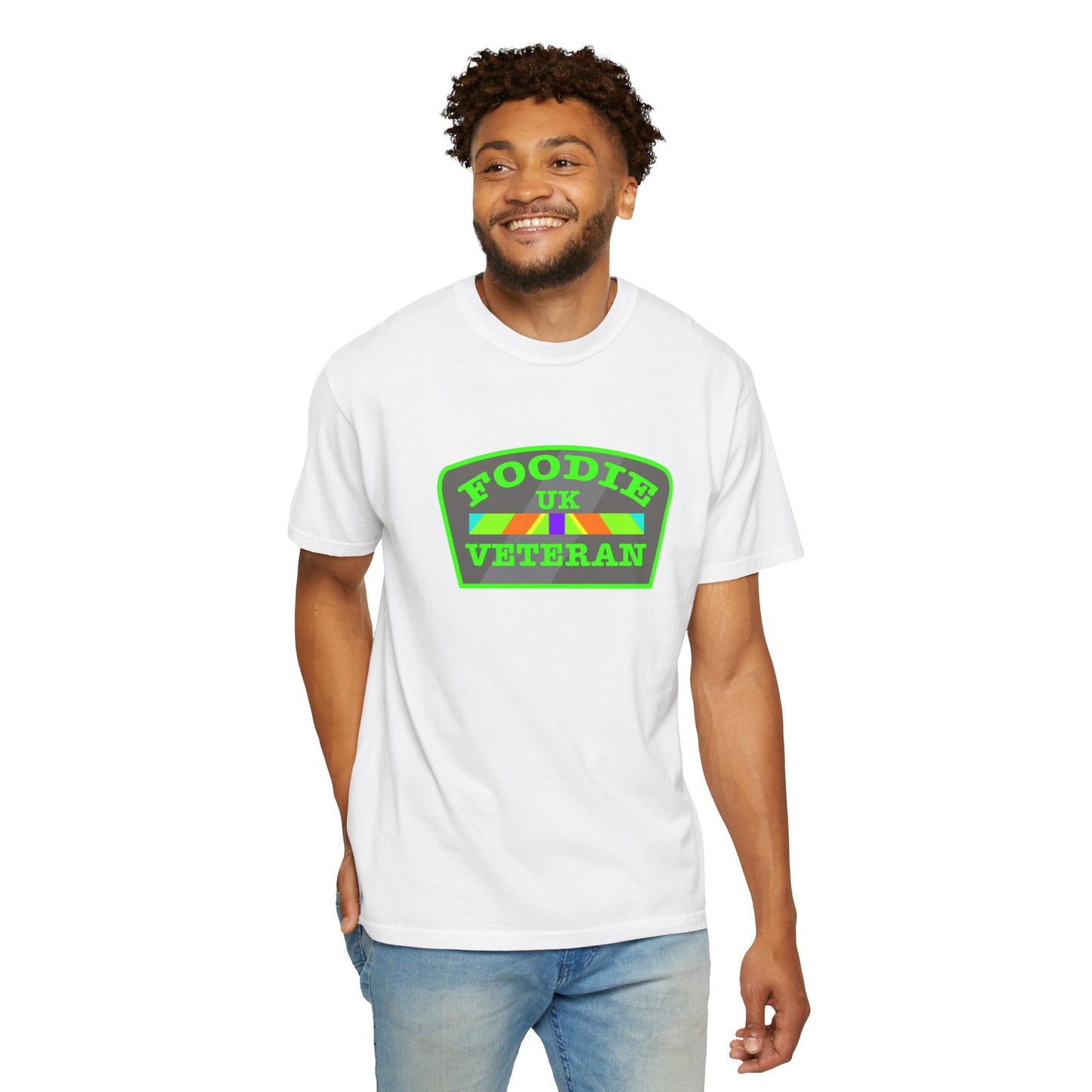 L.O.E.F Foodie Veteran UK Unisex Tee Shirt (Neon Green)