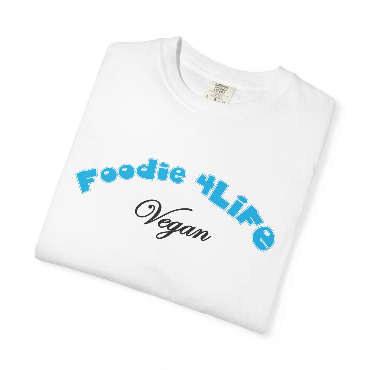 L.O.E.F Foodie 4Life Vegan Unisex Tee Shirt (Sky Blue)