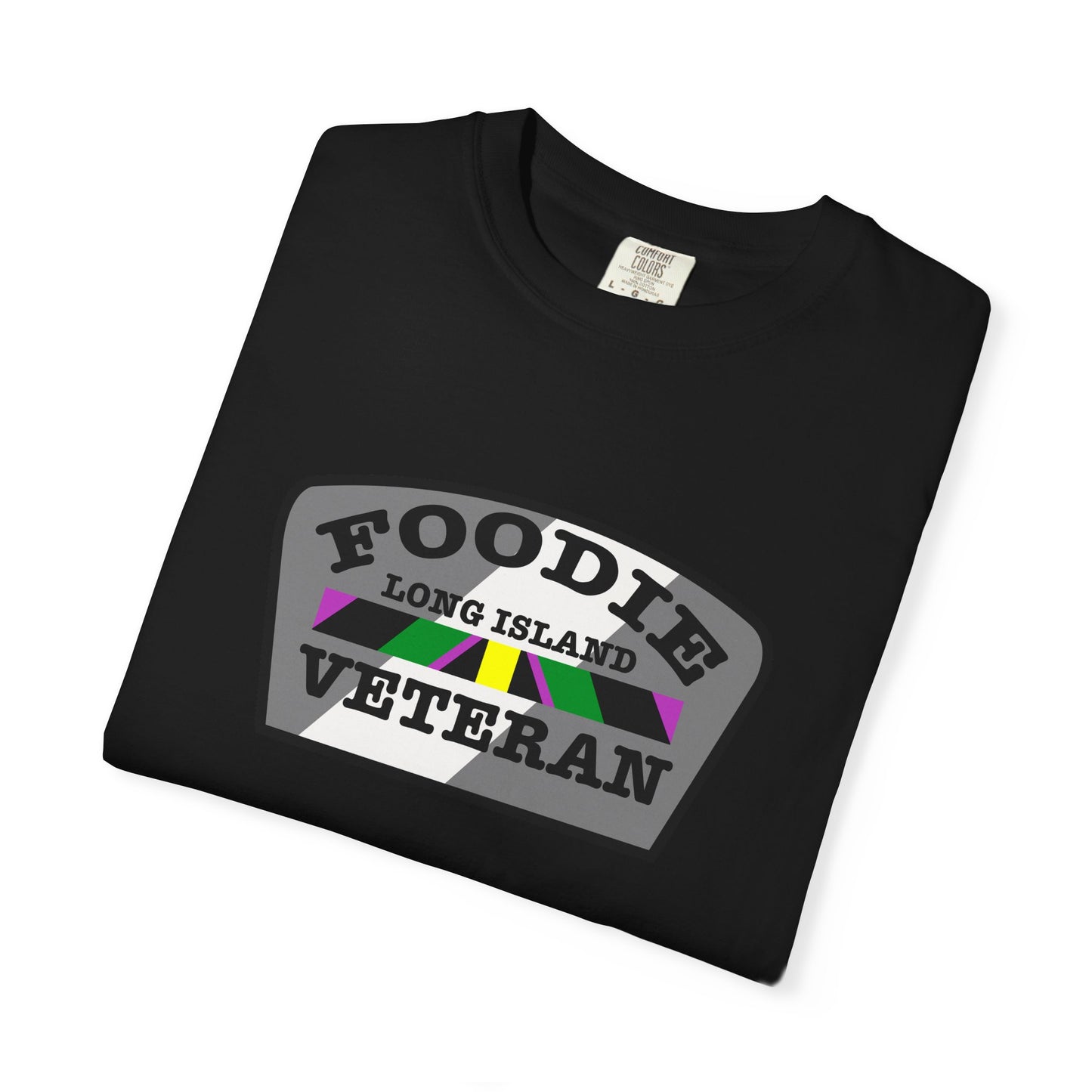 L.O.E.F Foodie Veteran Long Island Unisex Tee Shirt (Gray)