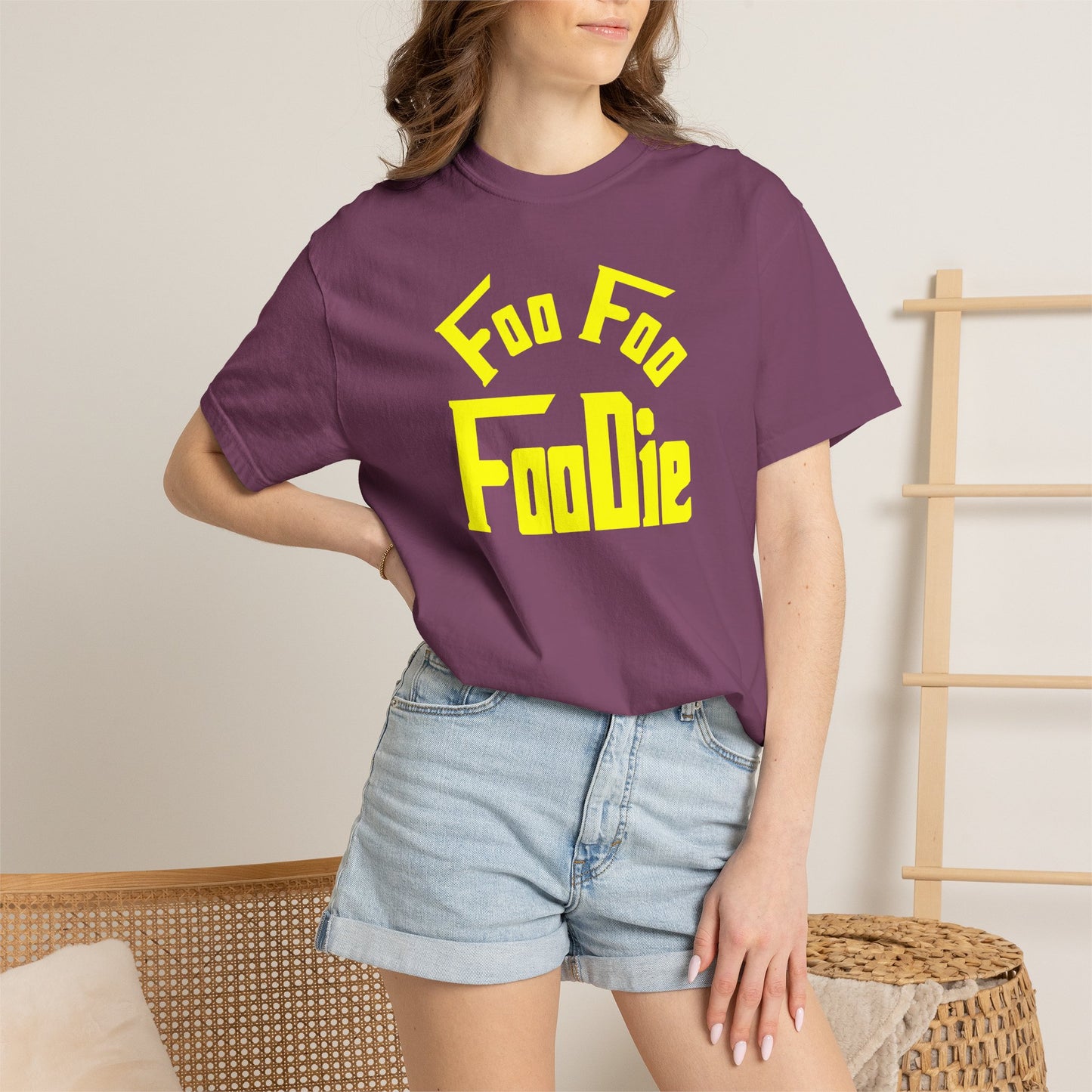 L.O.E.F FOO FOO FOODIE Unisex Tee shirt (Yellow)