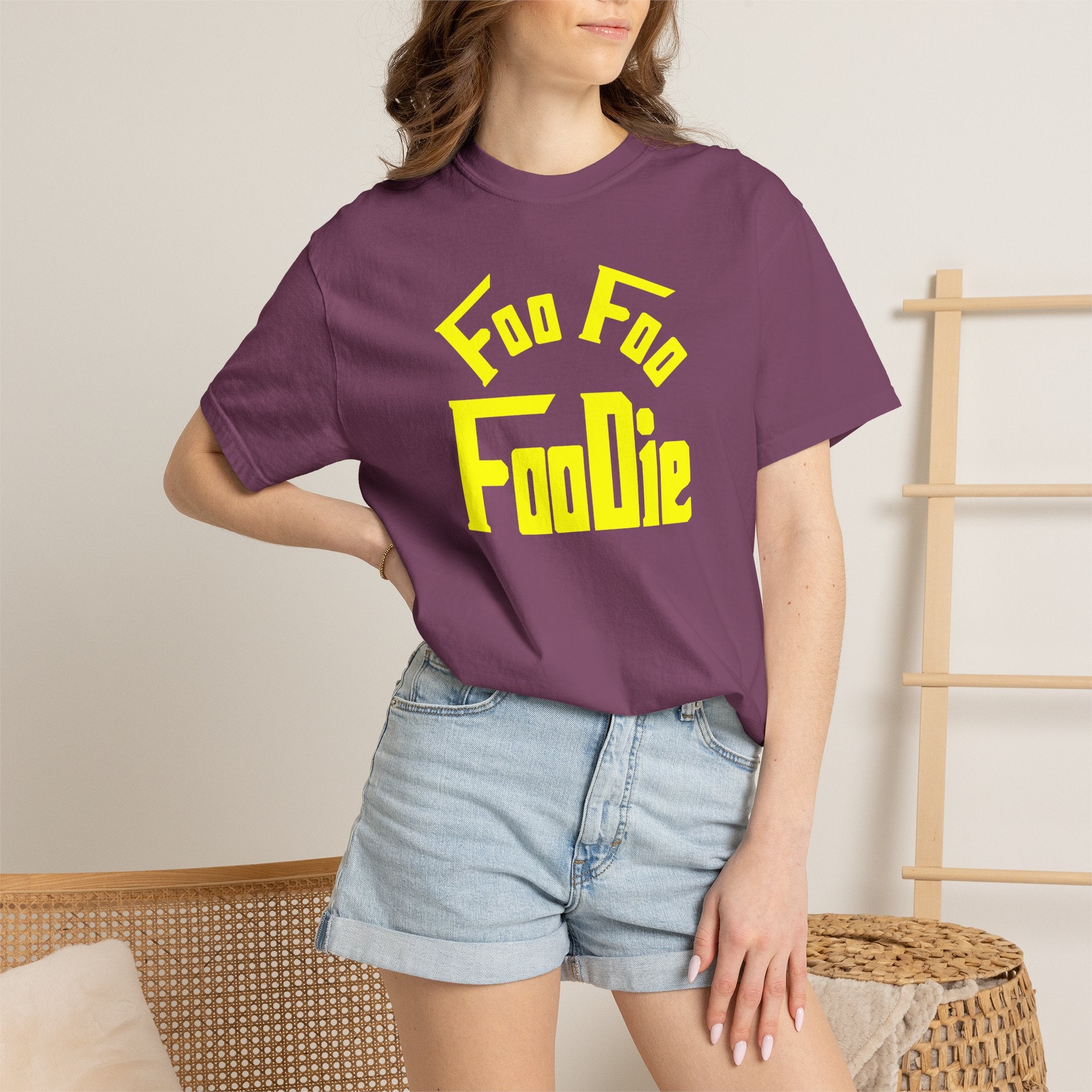 L.O.E.F FOO FOO FOODIE Unisex Tee shirt (Yellow)
