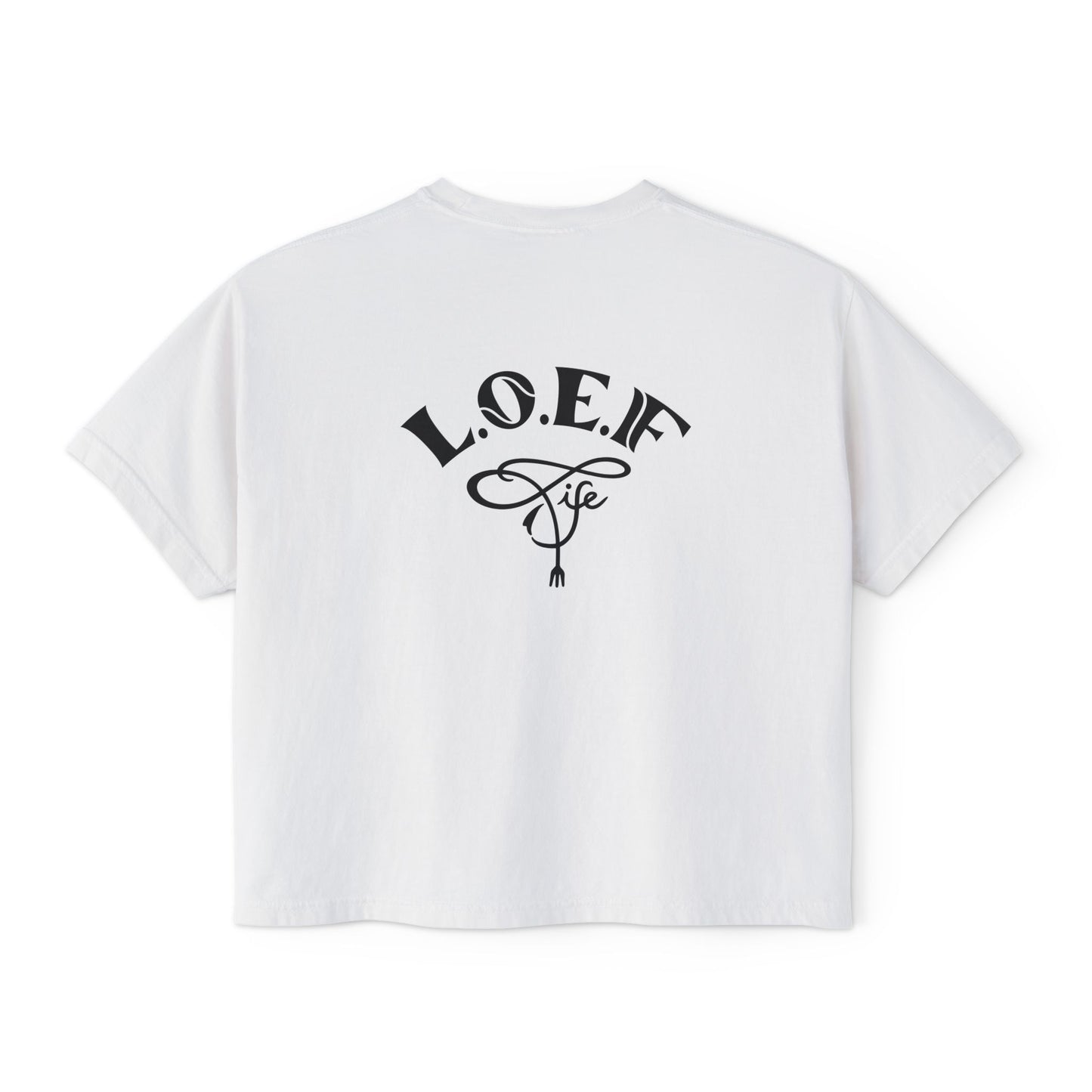 L.O.E.F Foodie 4Life Vegan Boxy Tee (Black)