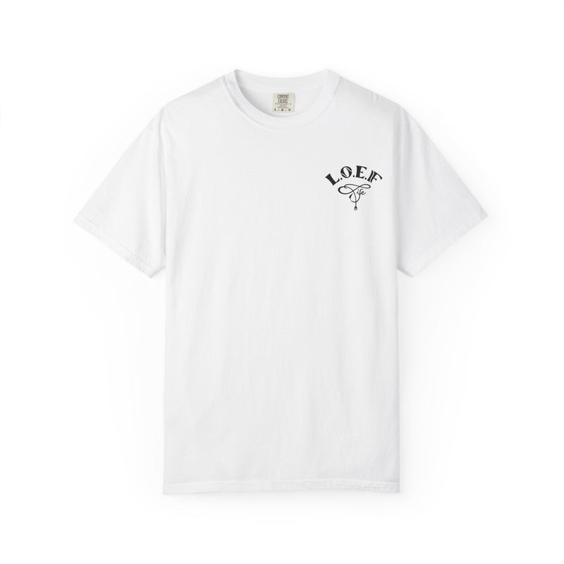 L.O.E.F LIFESTYLE OF EVERYDAY FOODIES Unisex Tee Shirt (Black)