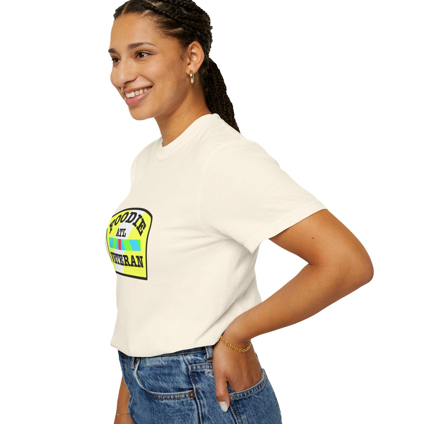 L.O.E.F Foodie Veteran ATL Unisex Tee Shirt (Yellow and Black)