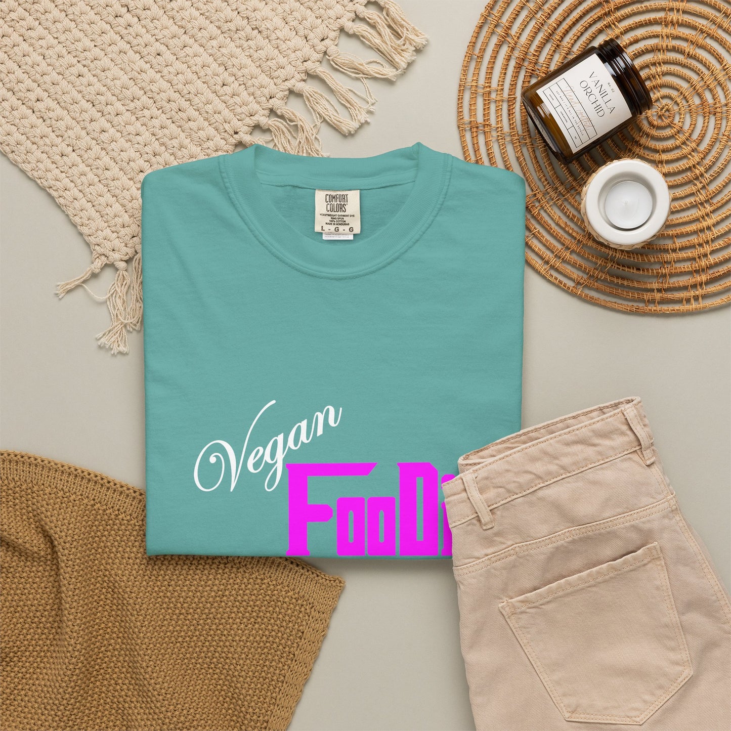 L.O.E.F Unisex Vegan Foodie Tee Shirt (Fuchsia)