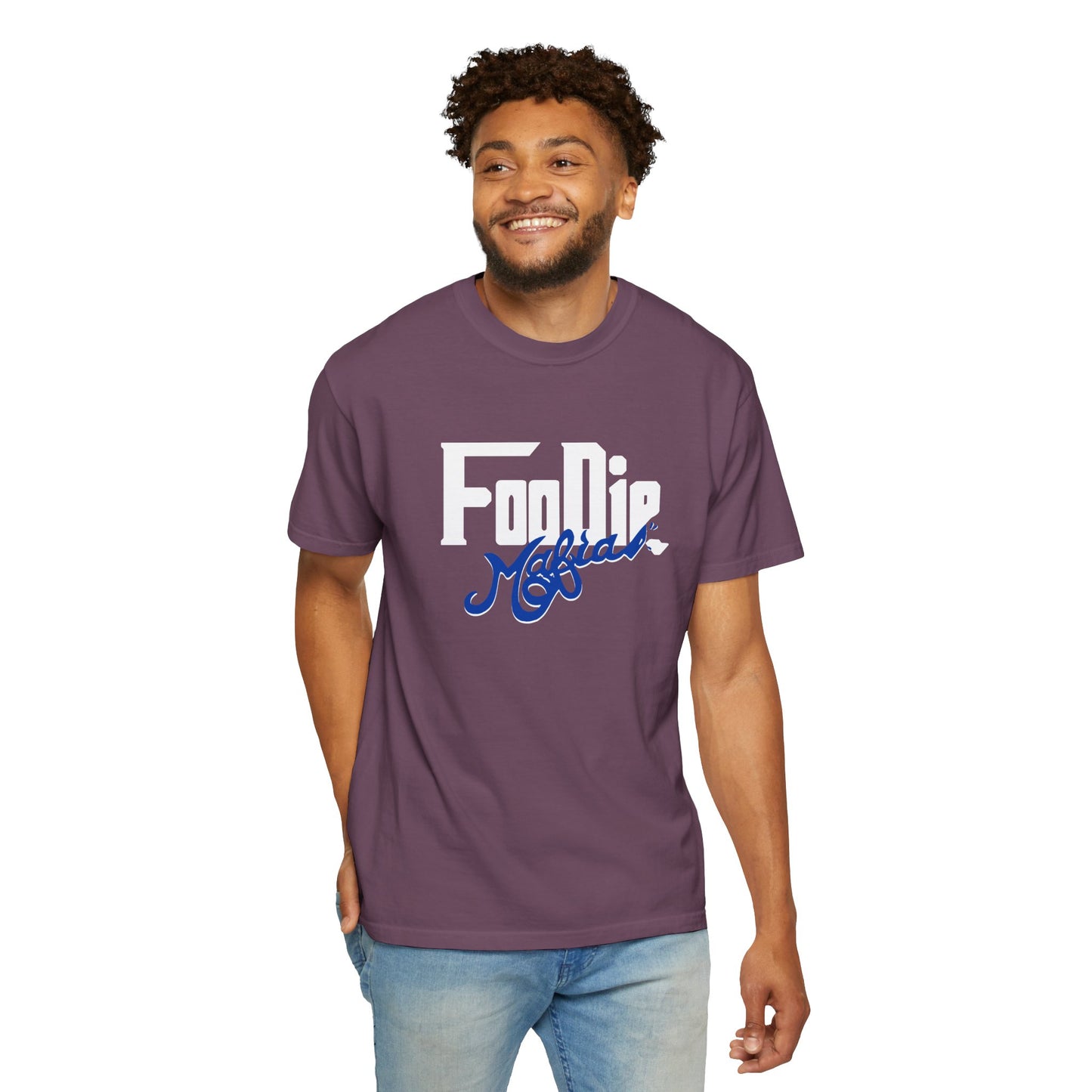 L.O.E.F Foodie Mafia Unisex Tee Shirt  (Dark Blue)