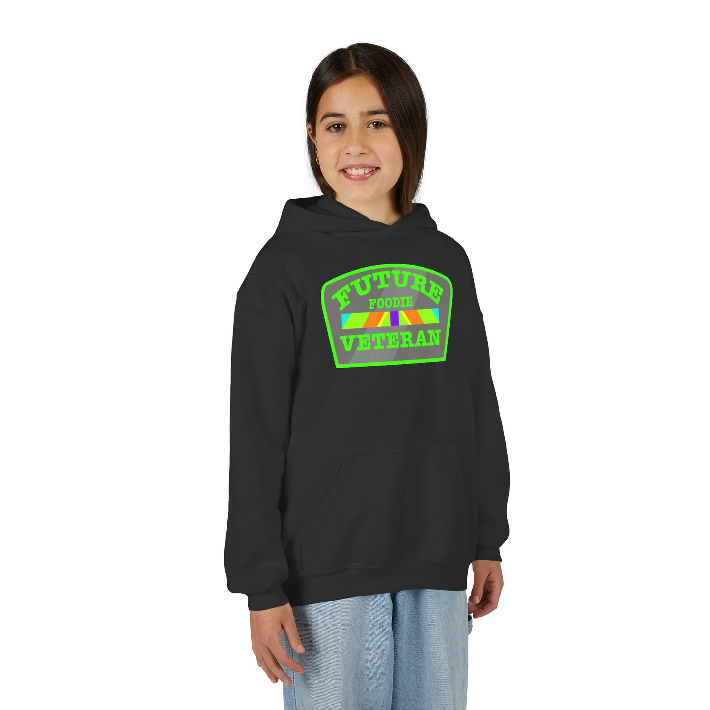 L.O.E.F Future Foodie Veteran Kids Hoodie (Neon Green)
