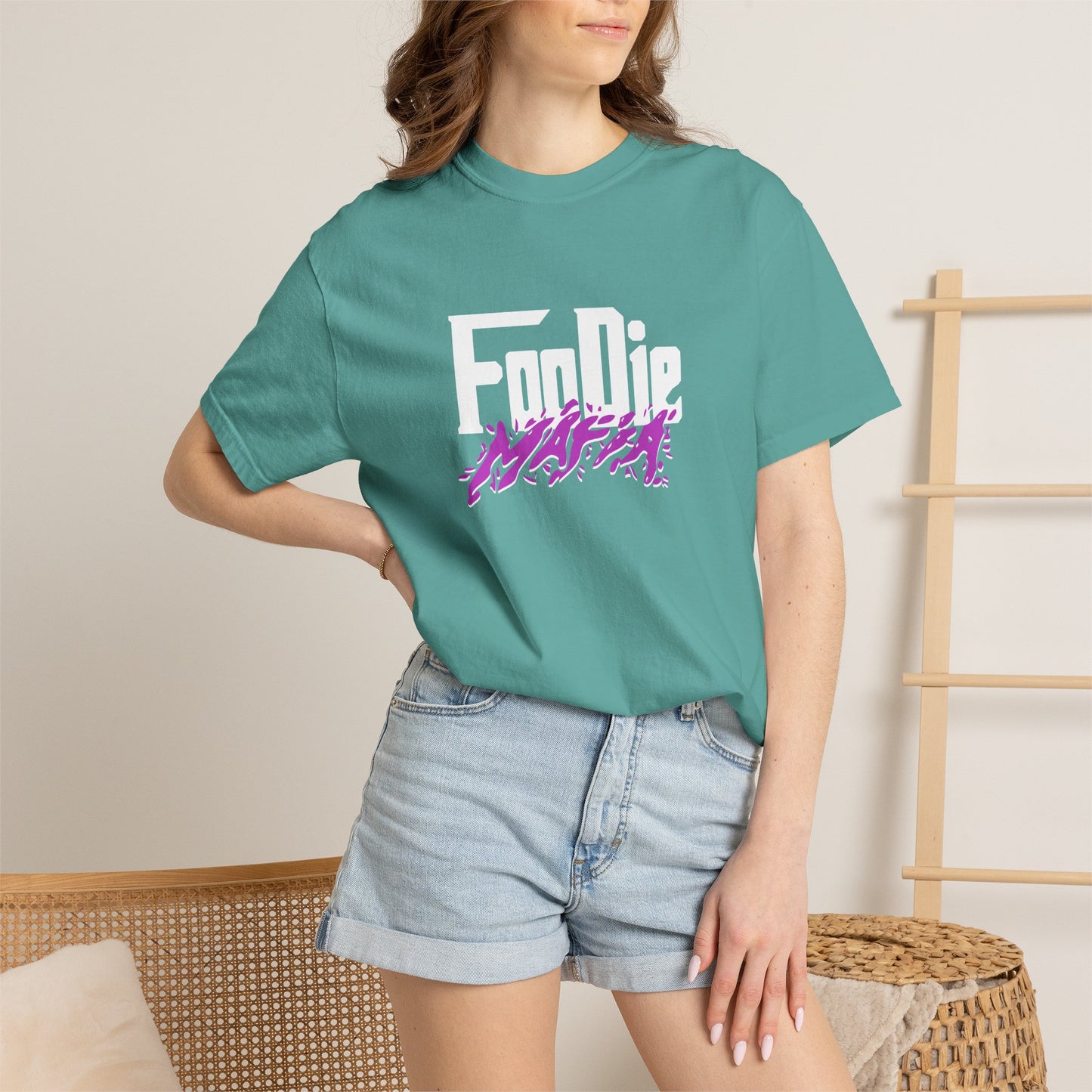 L.O.E.F White Foodie Mafia Tee Shirt (Purple)