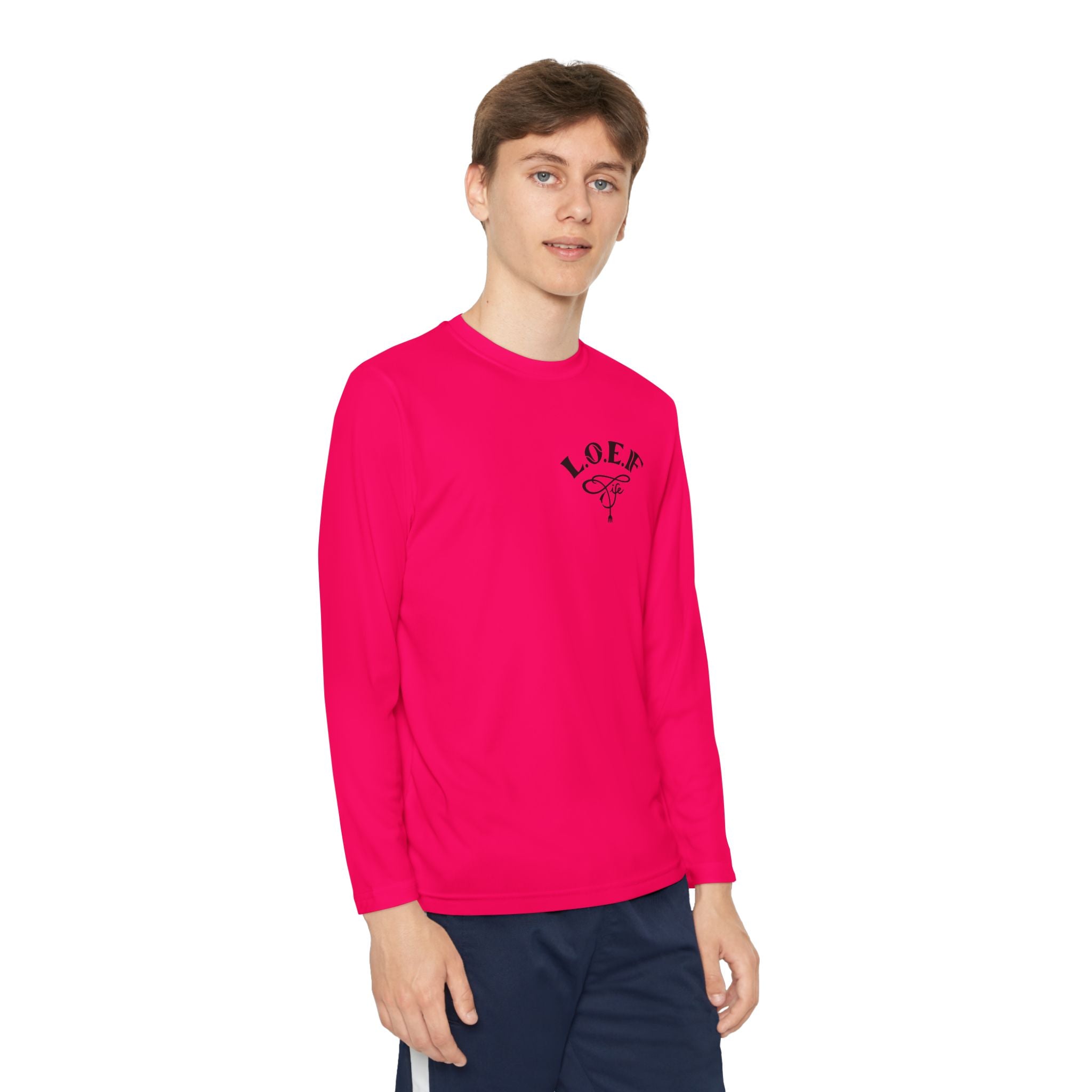 L.O.E.F Foodie 4Life Young Long Sleeve Tee  (Neon Green)