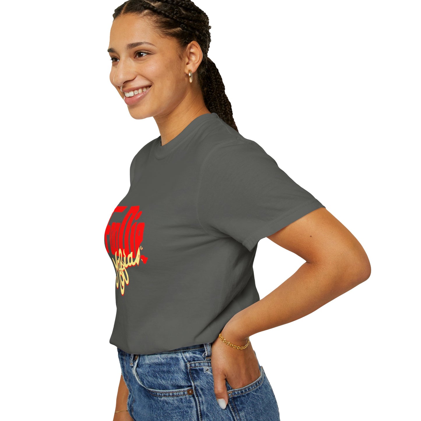 L.O.E.F Red Foodie Mafia Unisex Tee Shirt (Soft Yellow)