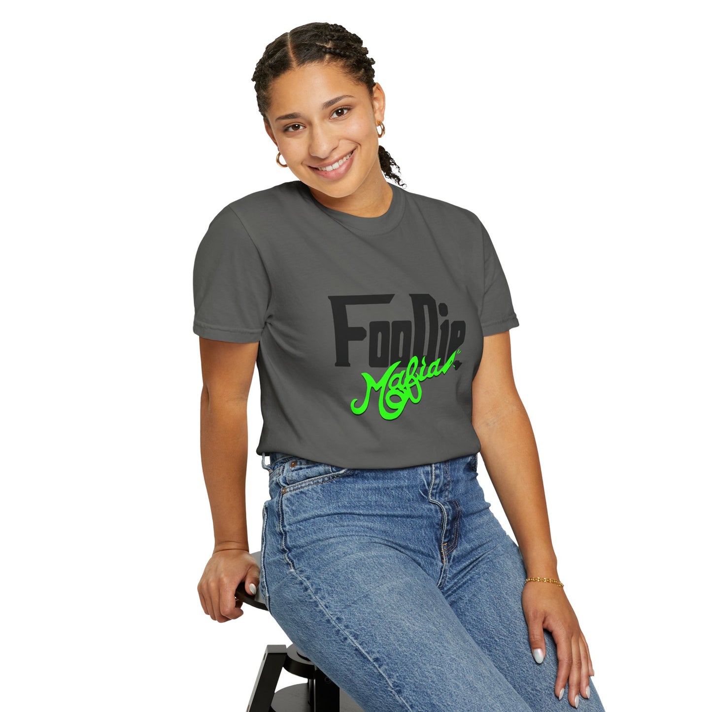 L.O.E.F Foodie Mafia Unisex Tee Shirt (Neon Green)