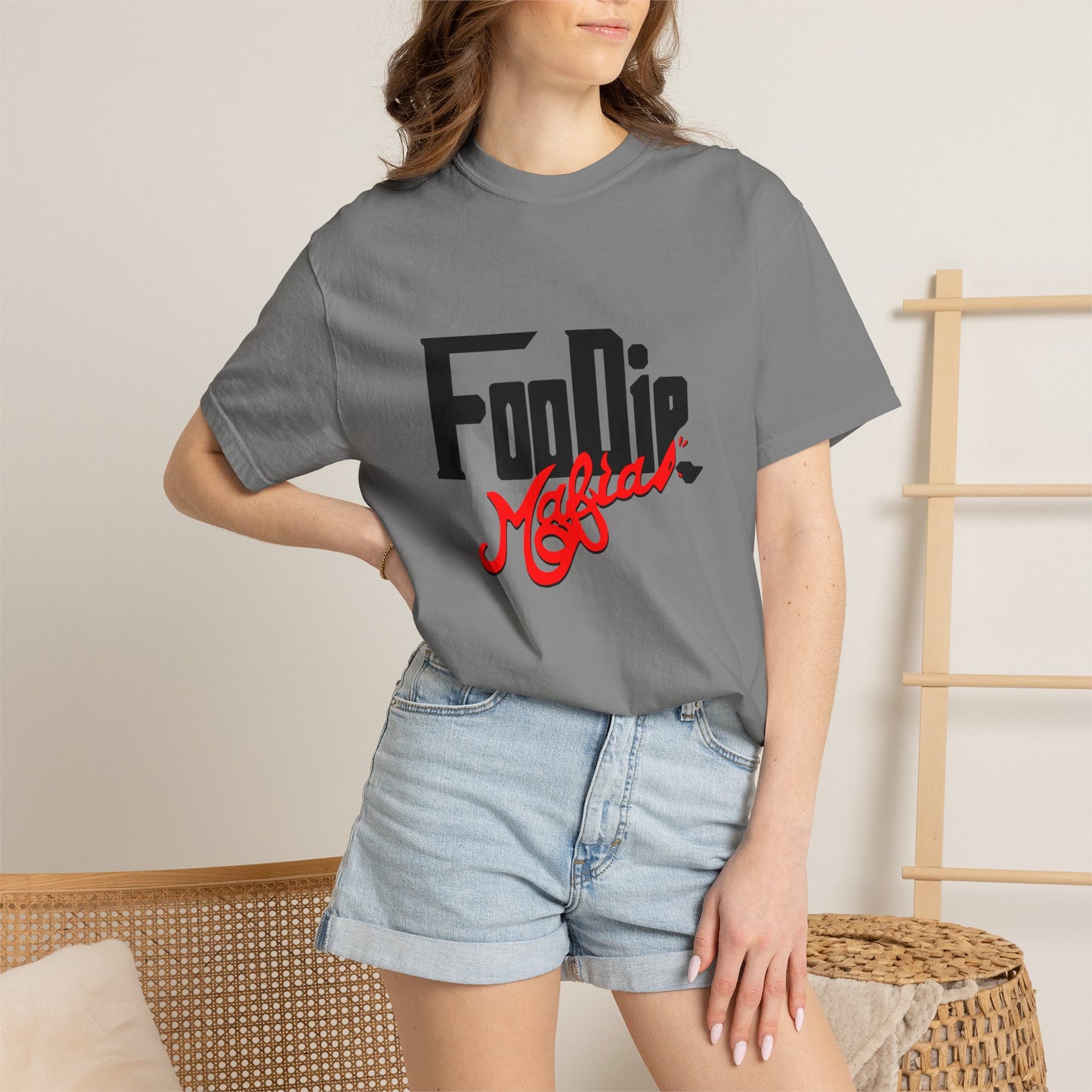L.O.E.F Foodie Mafia Unisex Tee Shirt (Flat Red)
