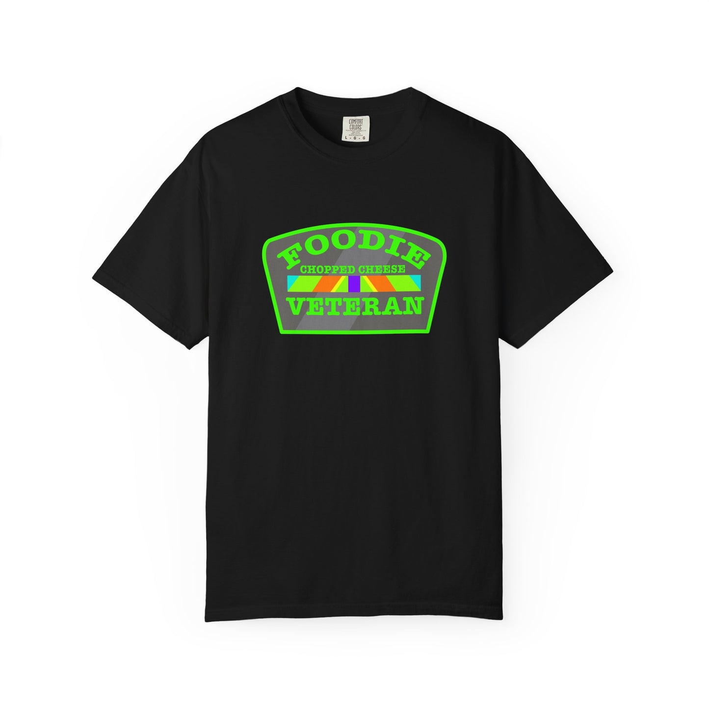 L.O.E.F Foodie Veteran Chopped Cheese Unisex Tee Shirt (Neon Green)