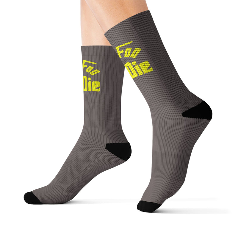 L.O.E.F Foo Foo Foodie Socks (Bright Yellow)