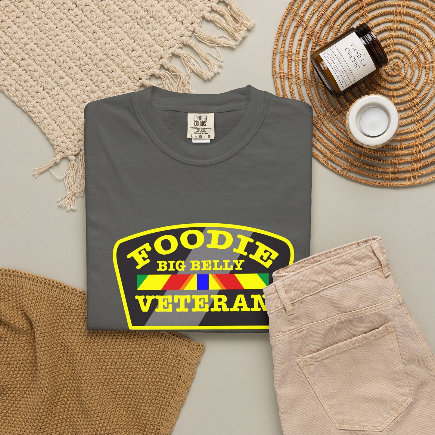L.O.E.F Foodie Veteran Big Belly Unisex Tee Shirt
