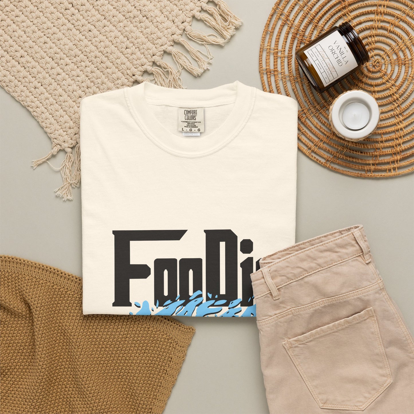 L.O.E.F Foodie Mafia Unisex Tee Shirt (Baby Blue)
