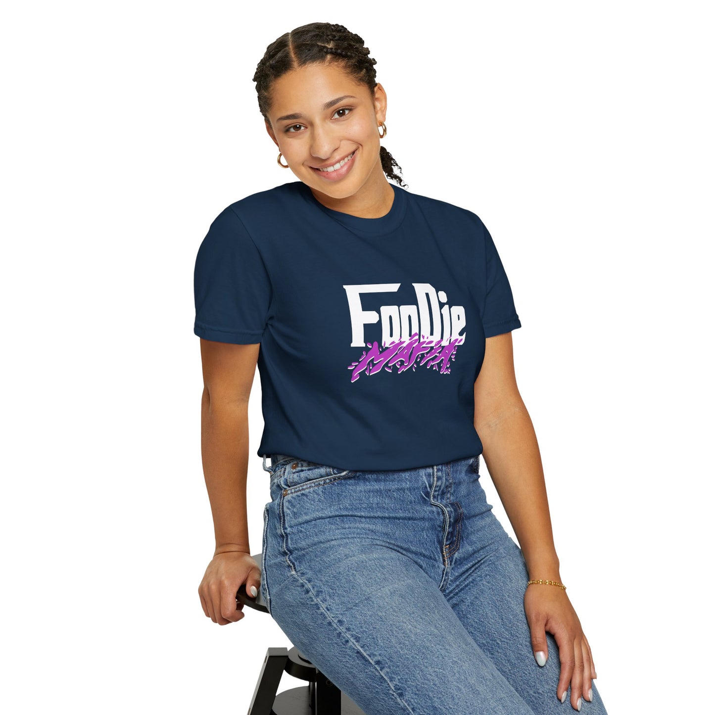 L.O.E.F White Foodie Mafia Tee Shirt (Purple)