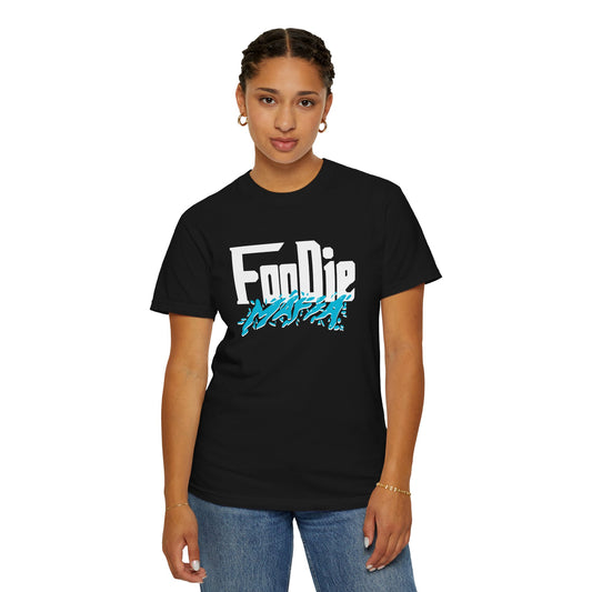 L.O.E.F Foodie Mafia Unisex Tee Shirt  (Aqua Blue)