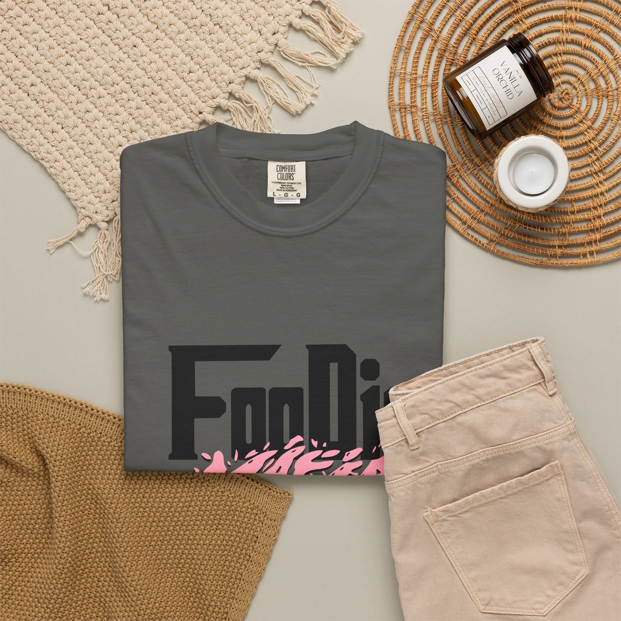 L.O.E.F Foodie Mafia Tee Shirt (Soft Pink)