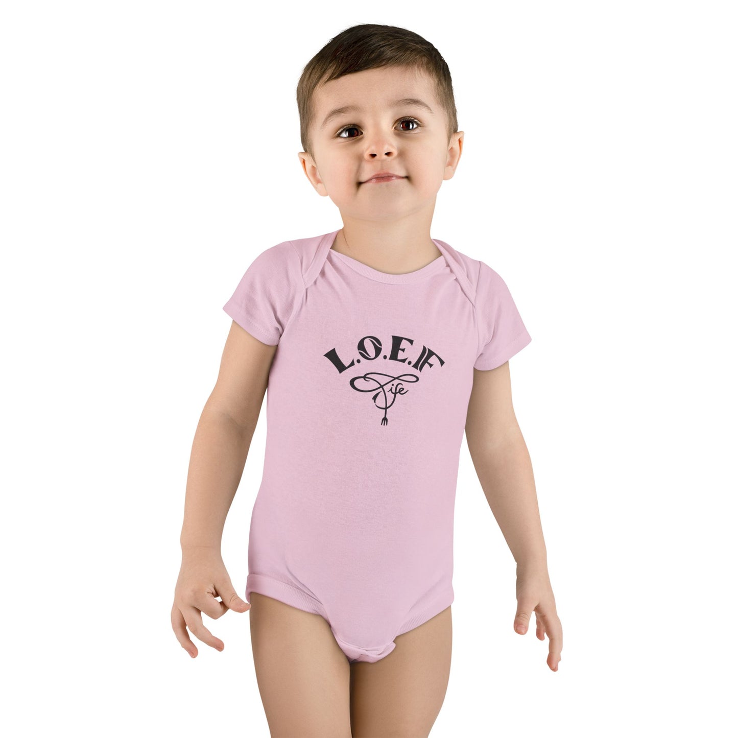 L.O.E.F Foodie 4Life Baby Bodysuit  (Fiery Red)