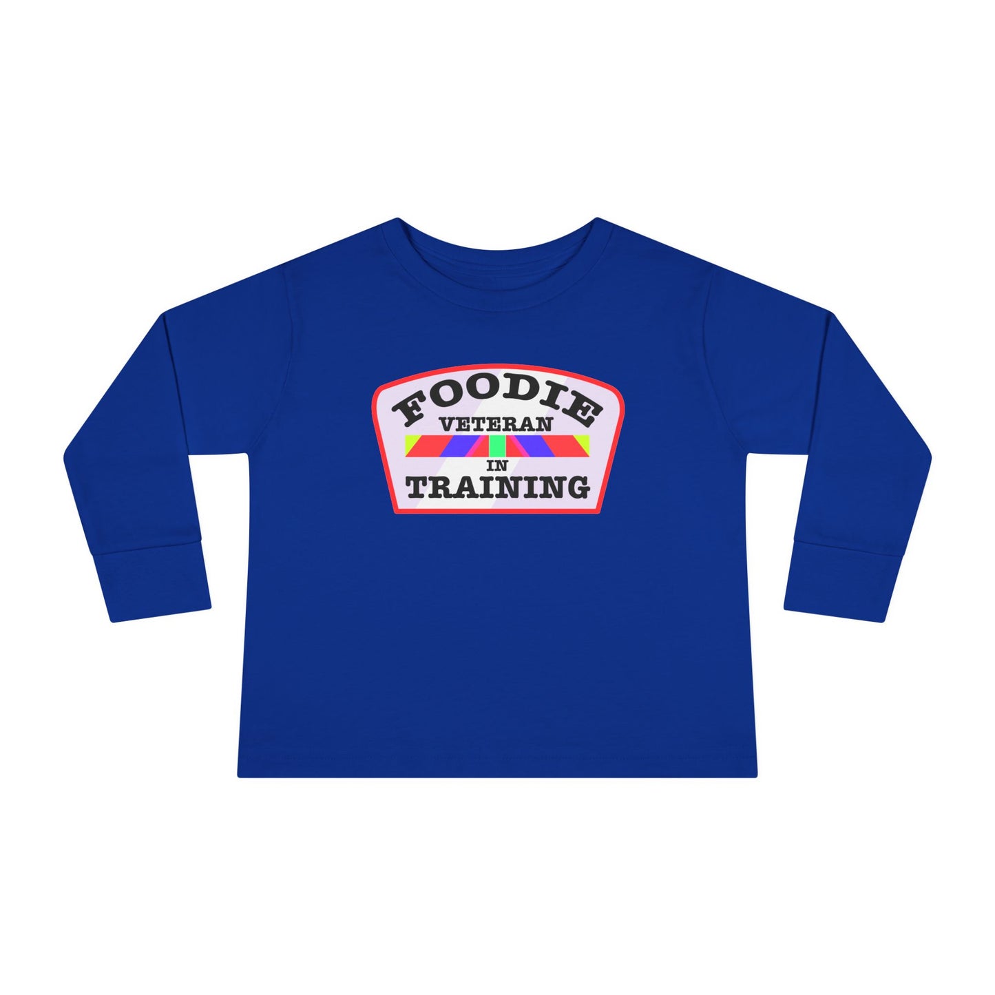 L.O.E.F Foodie Veteran In Training Toddler Long Sleeve Tee (Soft Pink)