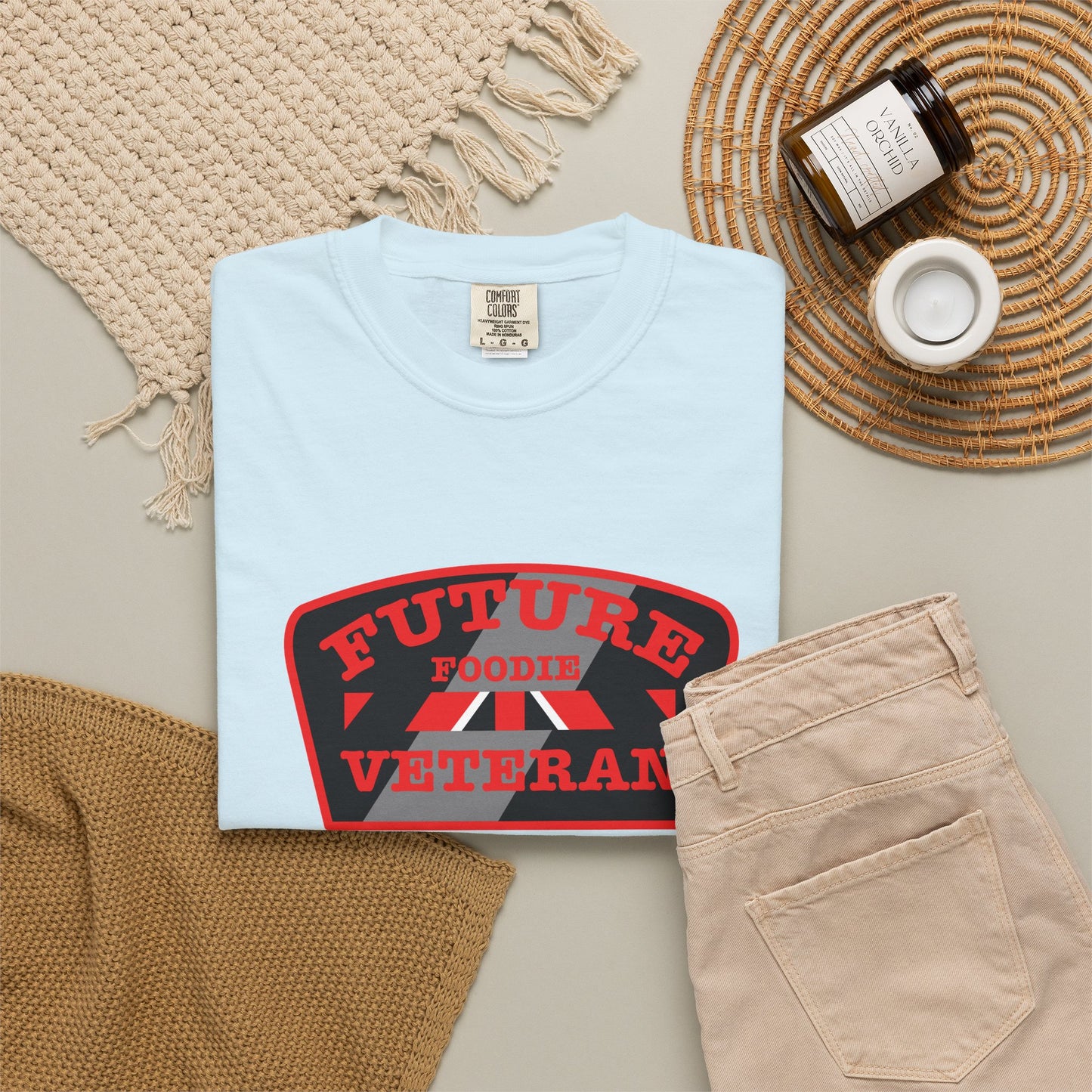 L.O.E.F Future Foodie Veteran Unisex Tee Shirt (Red)
