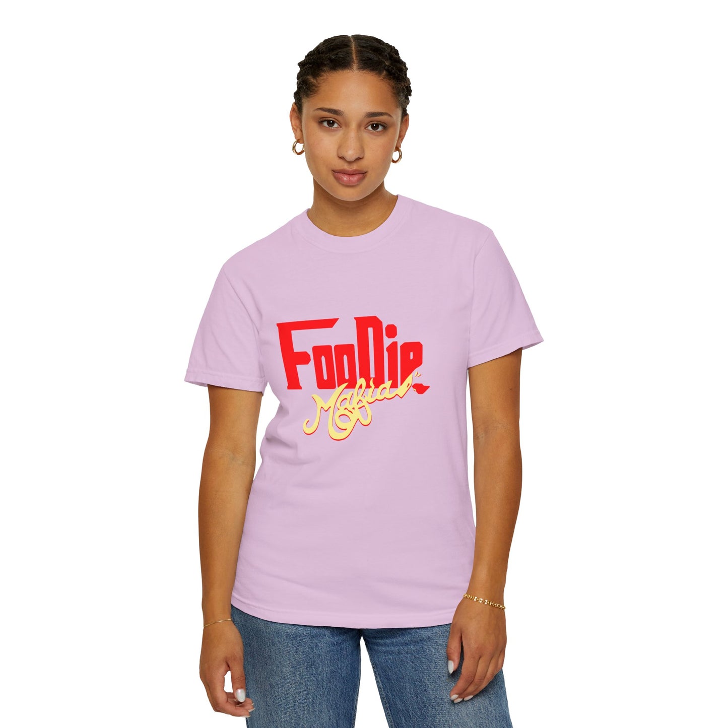 L.O.E.F Red Foodie Mafia Unisex Tee Shirt (Soft Yellow)