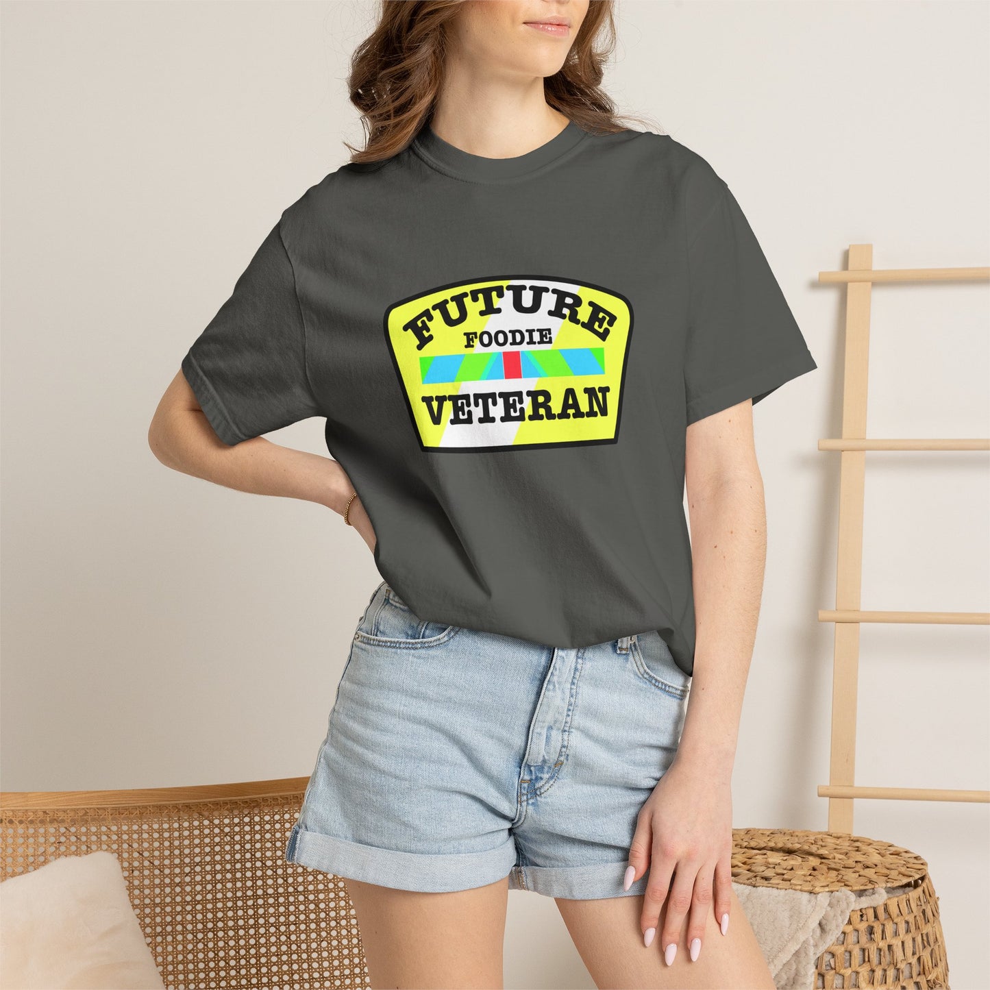 L.O.E.F Future Foodie Veteran Unisex Tee Shirt (Yellow and Black)