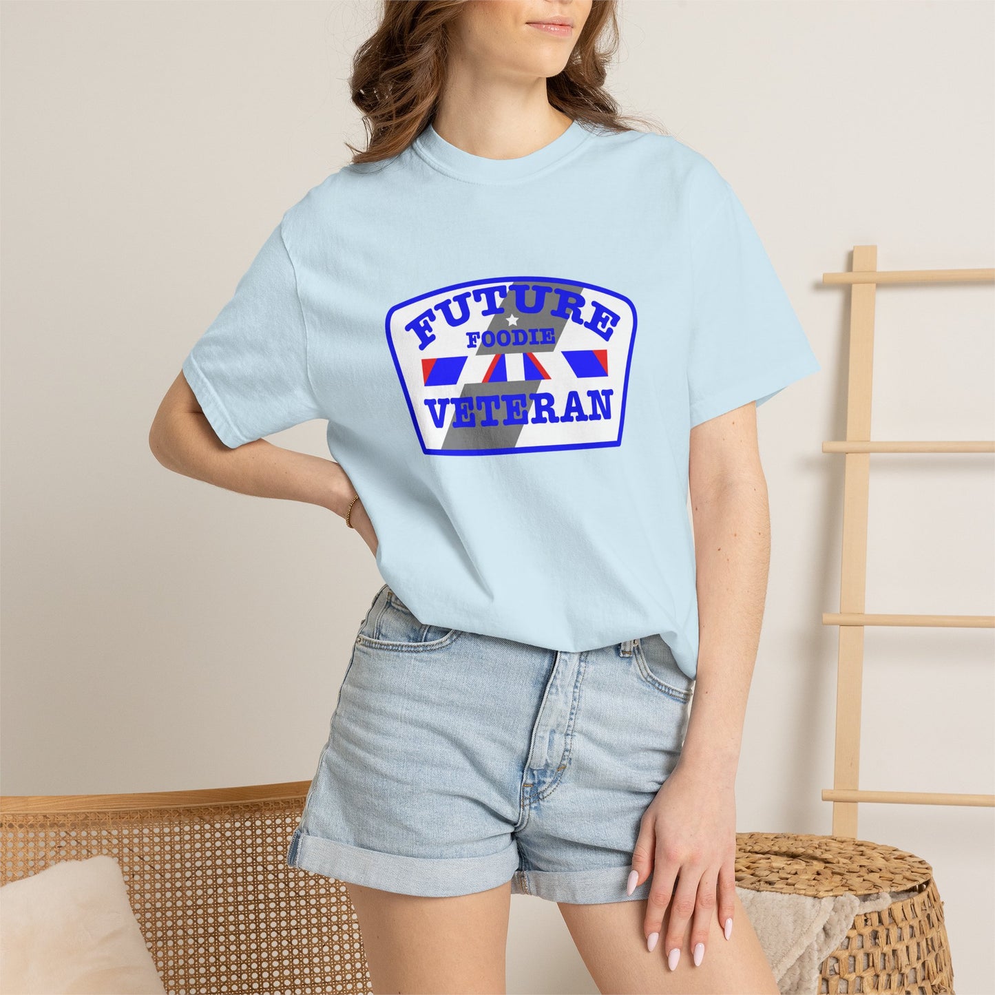 L.O.E.F Future Foodie Veteran Unisex Tee Shirt (Blue)