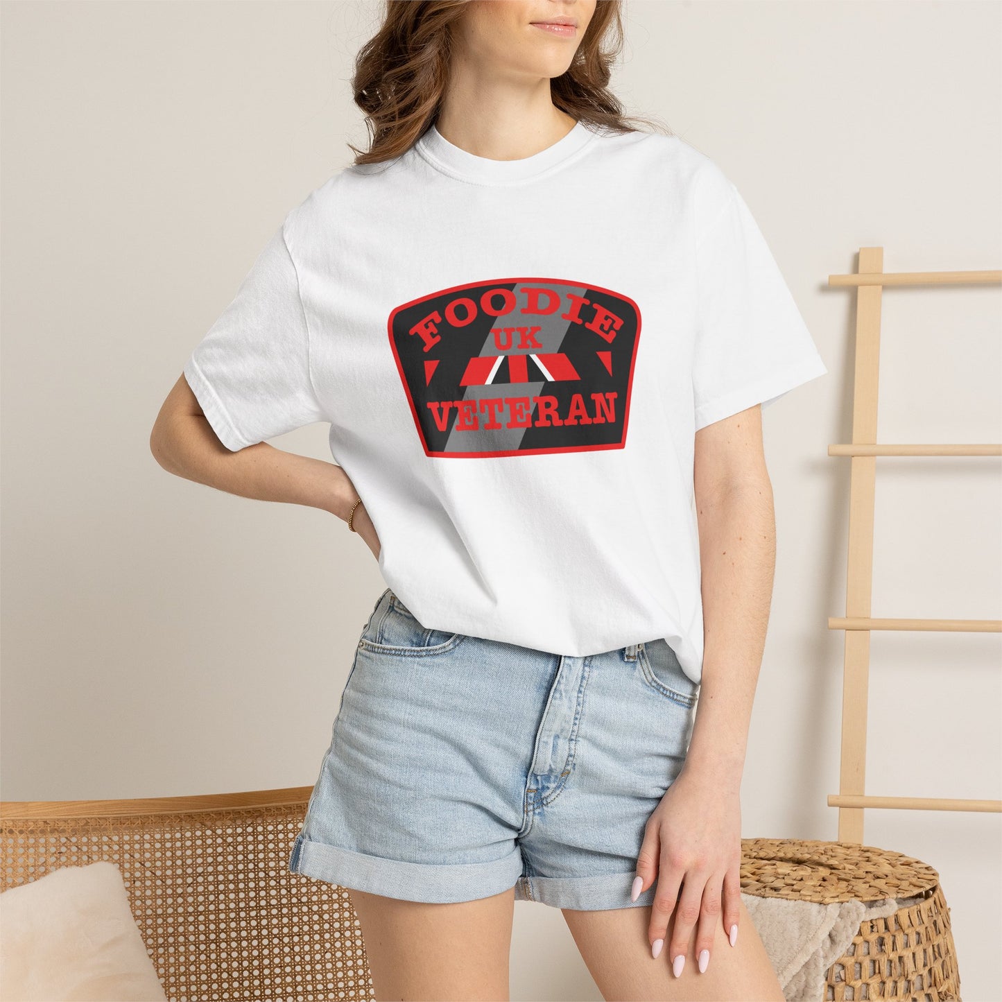 L.O.E.F Foodie Veteran UK Unisex Tee Shirt (Red)
